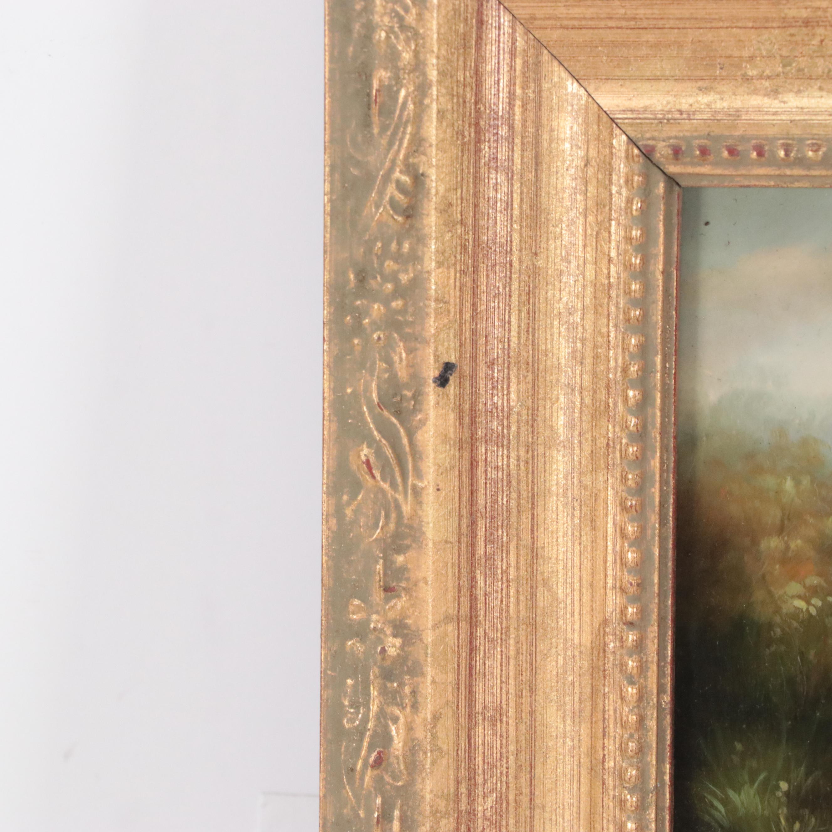 Oil Painting of a Hunting Dog