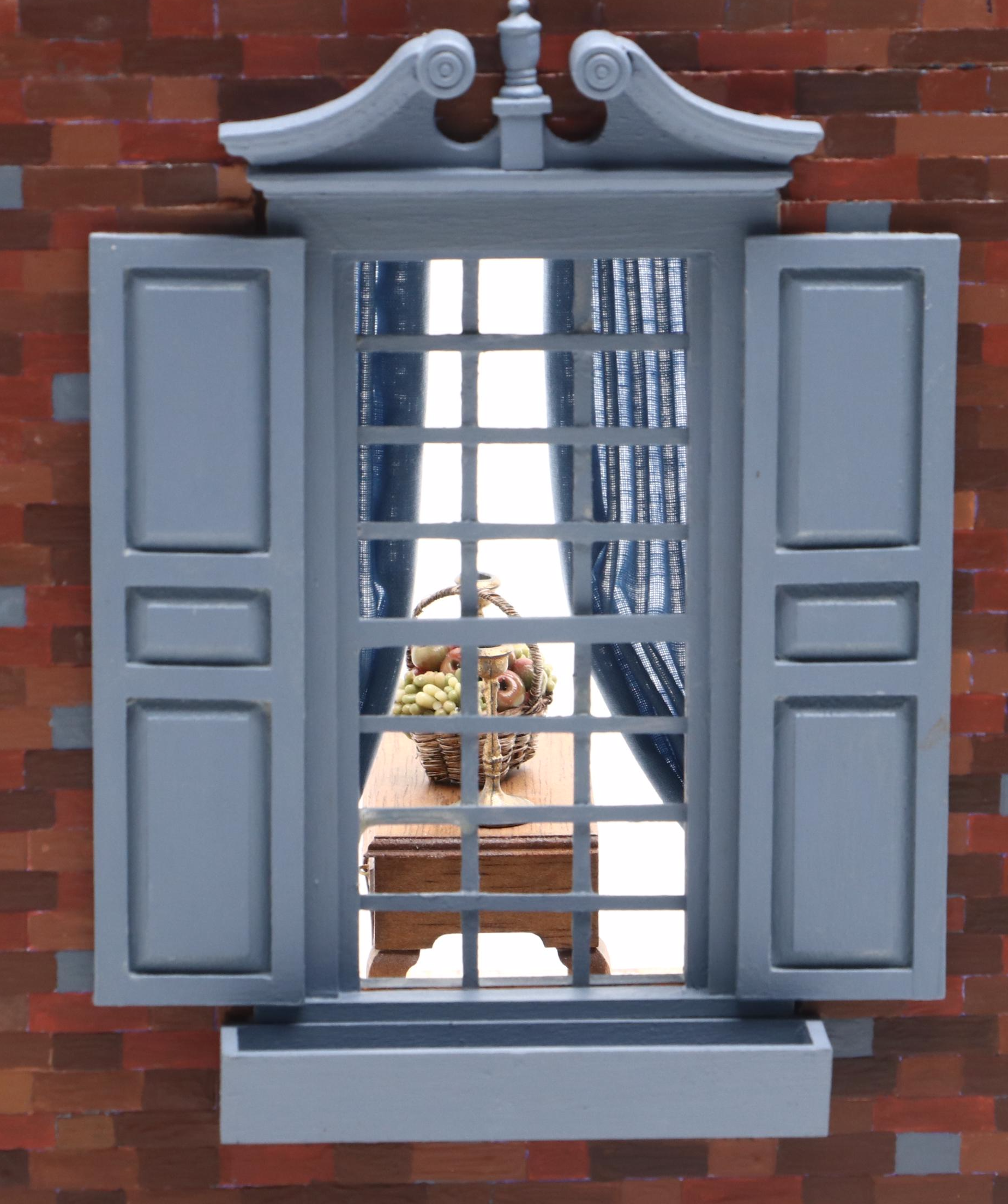 Miniature Handcrafted Diorama of French Style Room with Cats