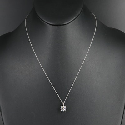 14K 1.85 CT Lab Grown Diamond Solitaire Necklace with IGI Report
