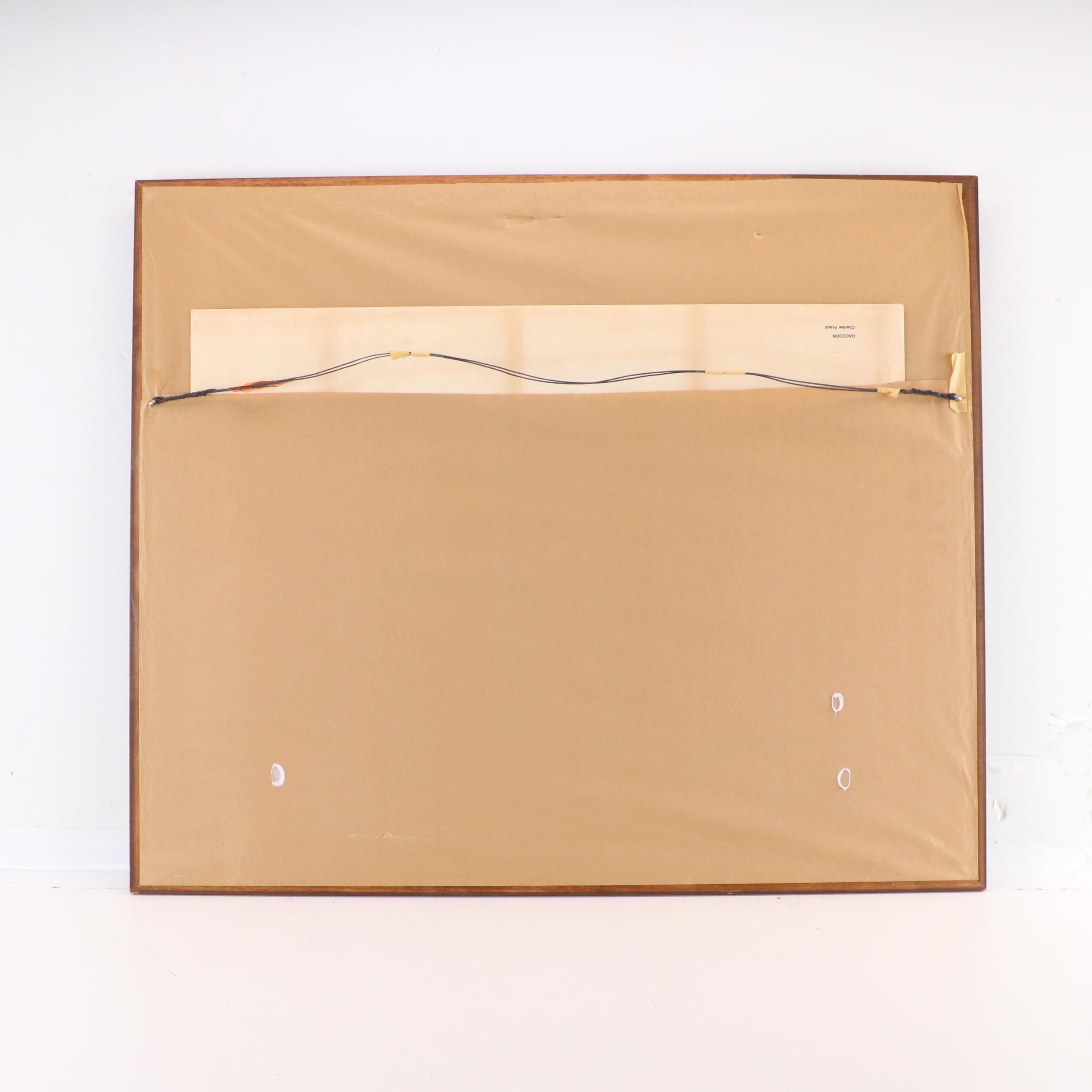 Charles Fracé Offset Lithograph "Raccoon," 1978