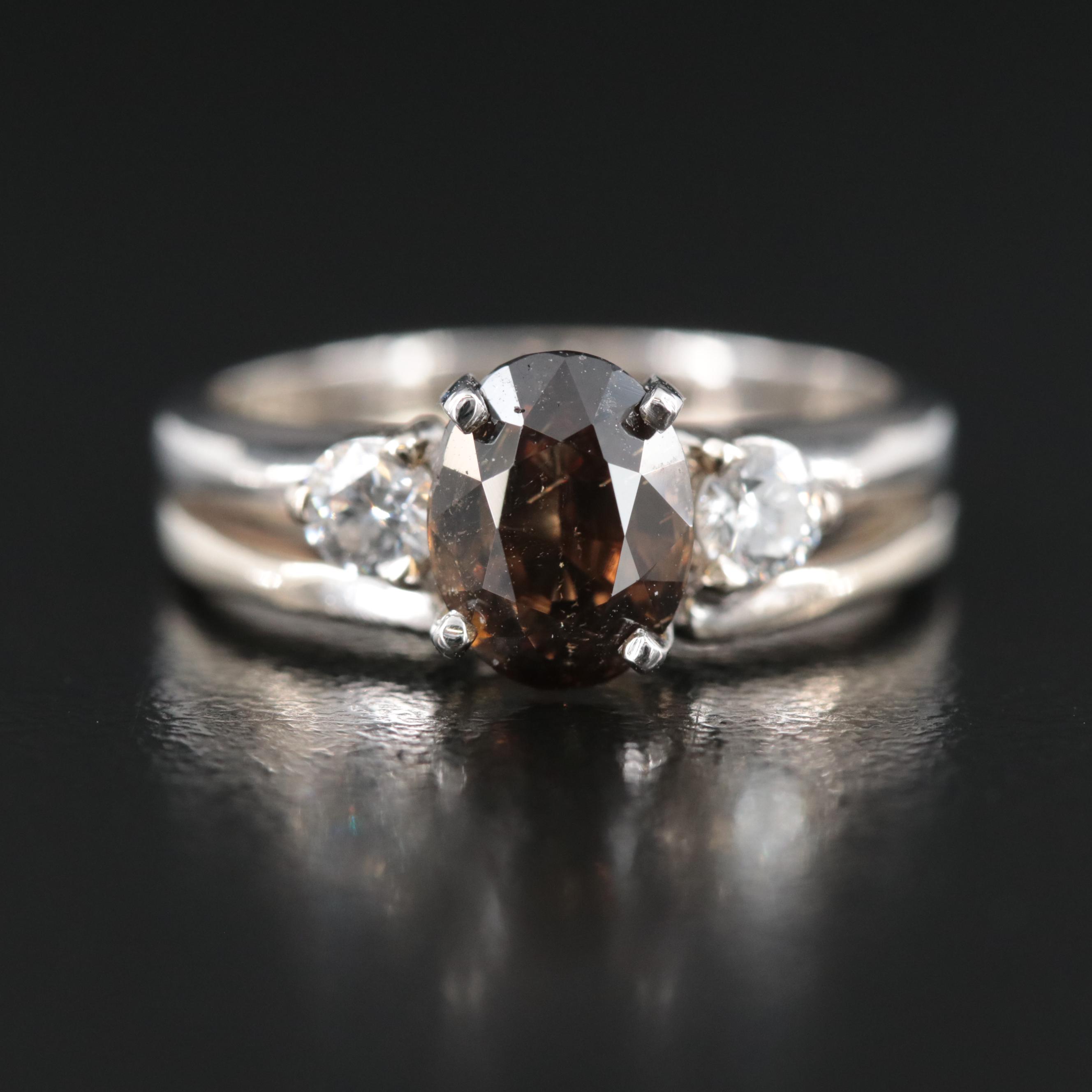 Platinum and 14K 2.31 CT Ceylon Alexandrite and Diamond Ring with GIA Report