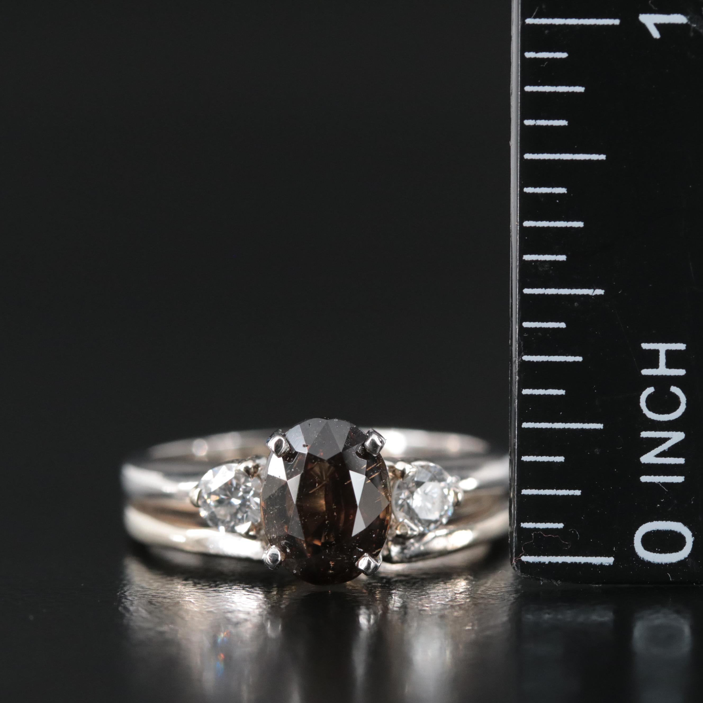 Platinum and 14K 2.31 CT Ceylon Alexandrite and Diamond Ring with GIA Report