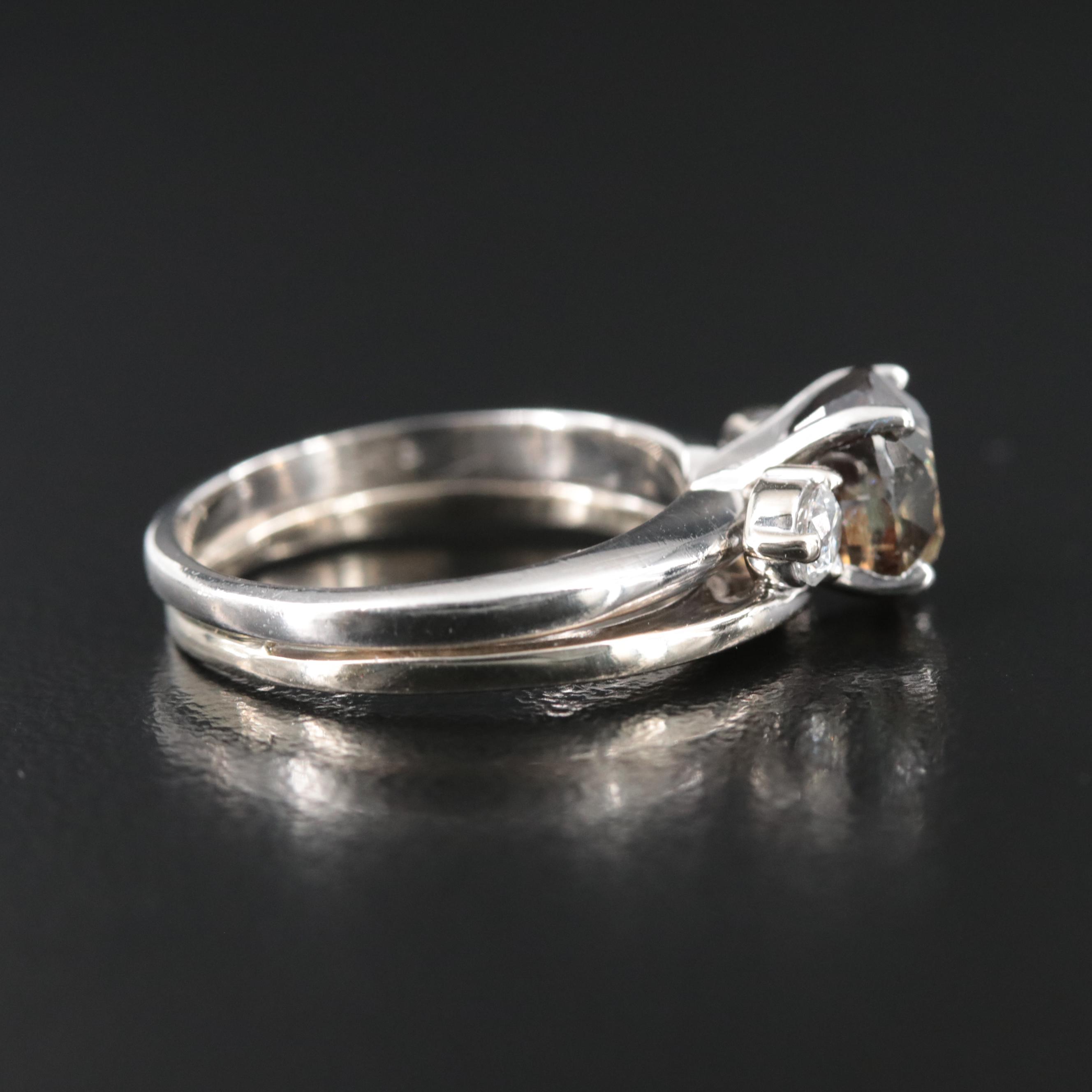 Platinum and 14K 2.31 CT Ceylon Alexandrite and Diamond Ring with GIA Report