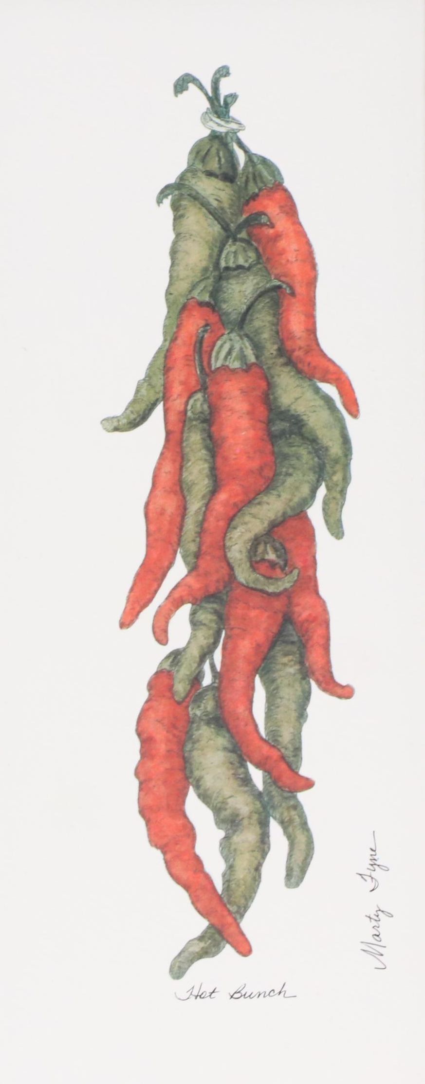 Marty Fyne Offset Lithograph of Peppers "Hot Bunch"
