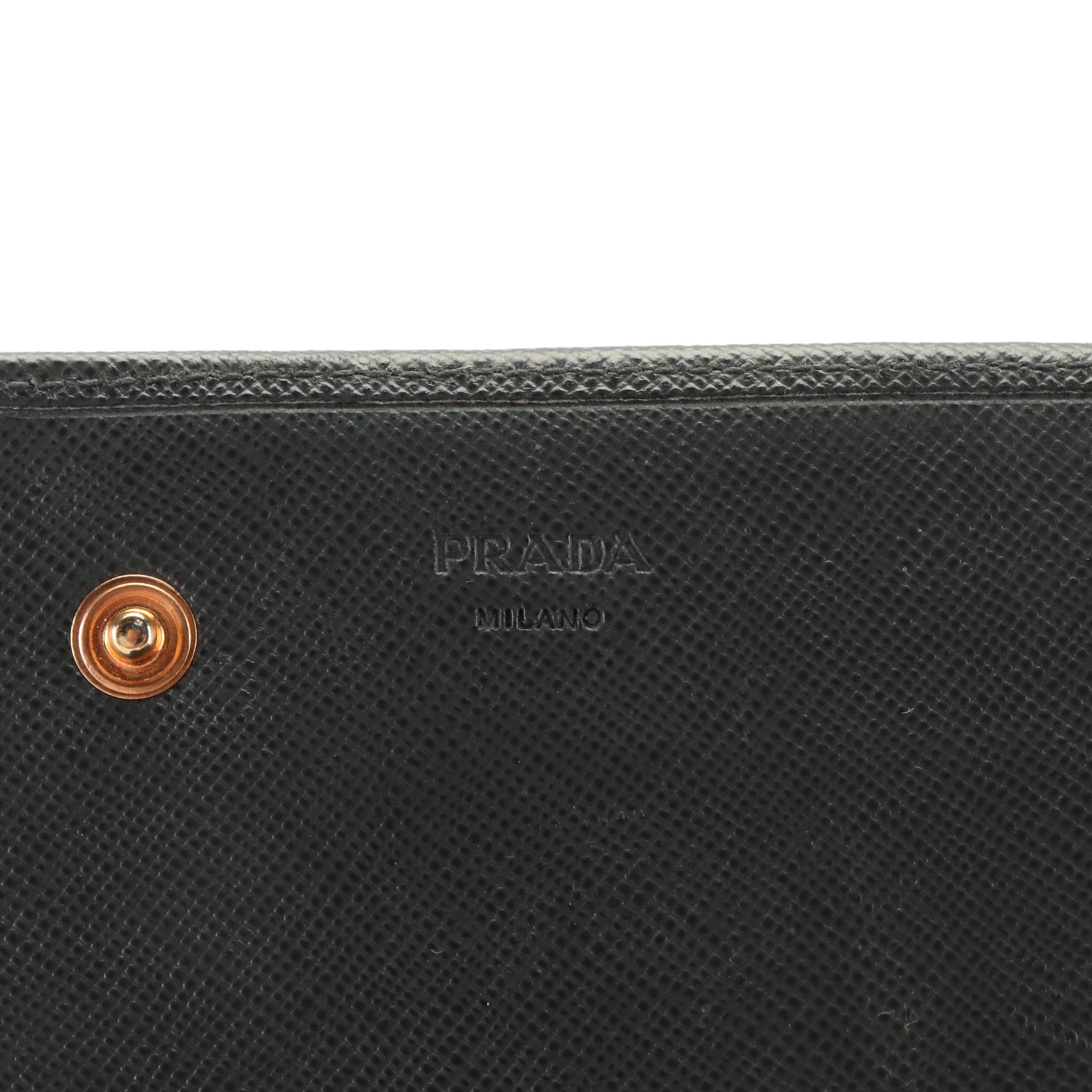 Parada Continental Wallet in Grey Saffiano Leather