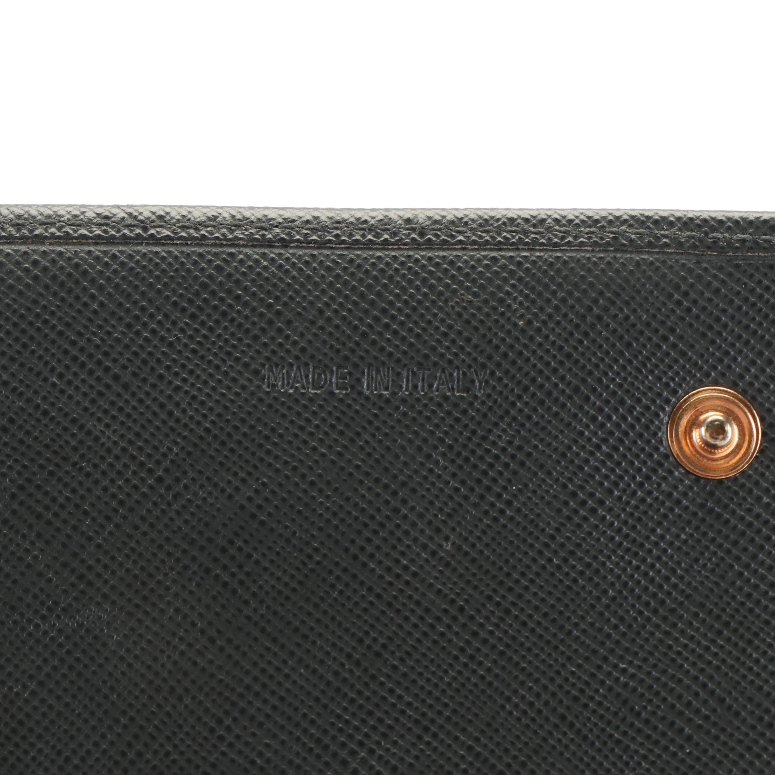 Parada Continental Wallet in Grey Saffiano Leather