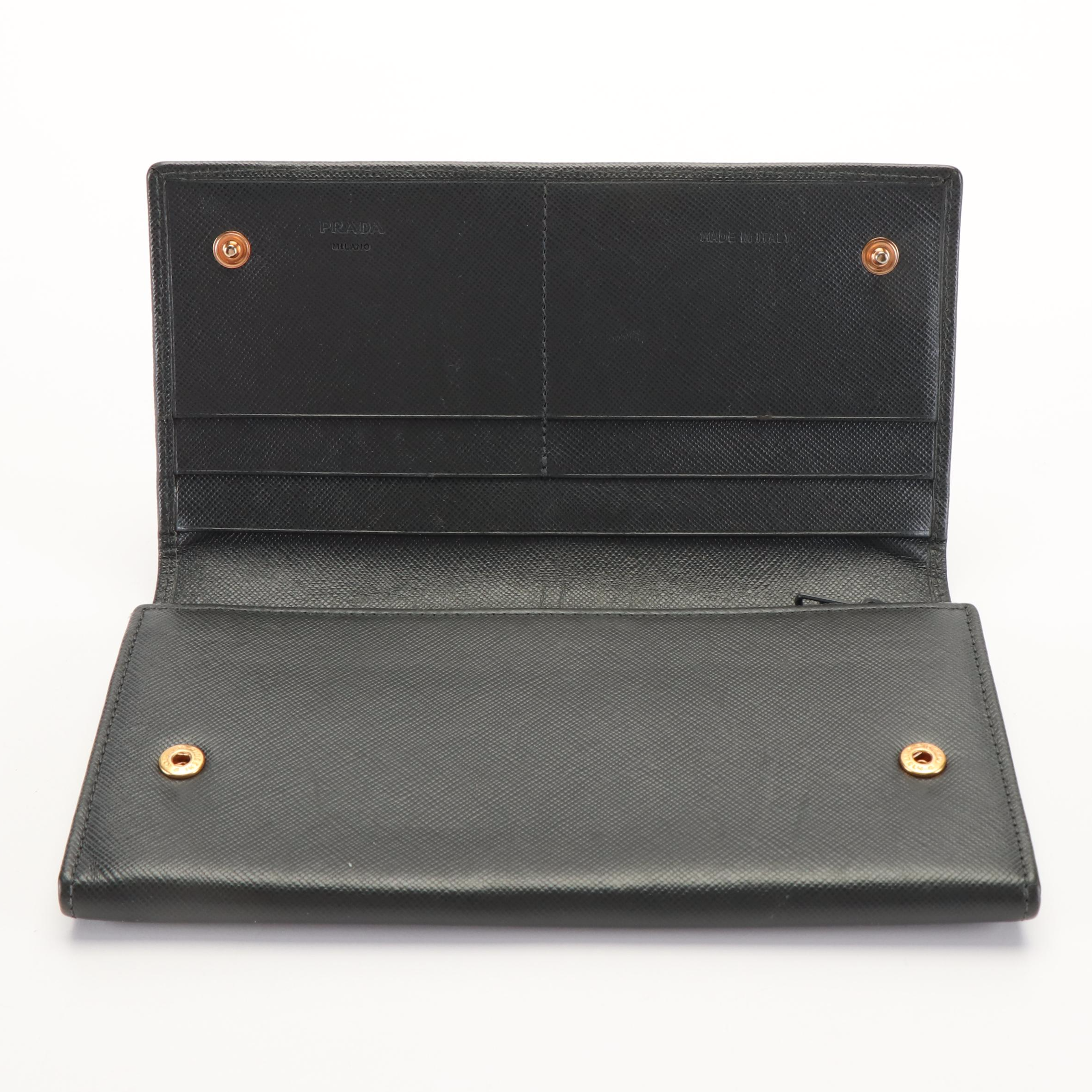 Parada Continental Wallet in Grey Saffiano Leather