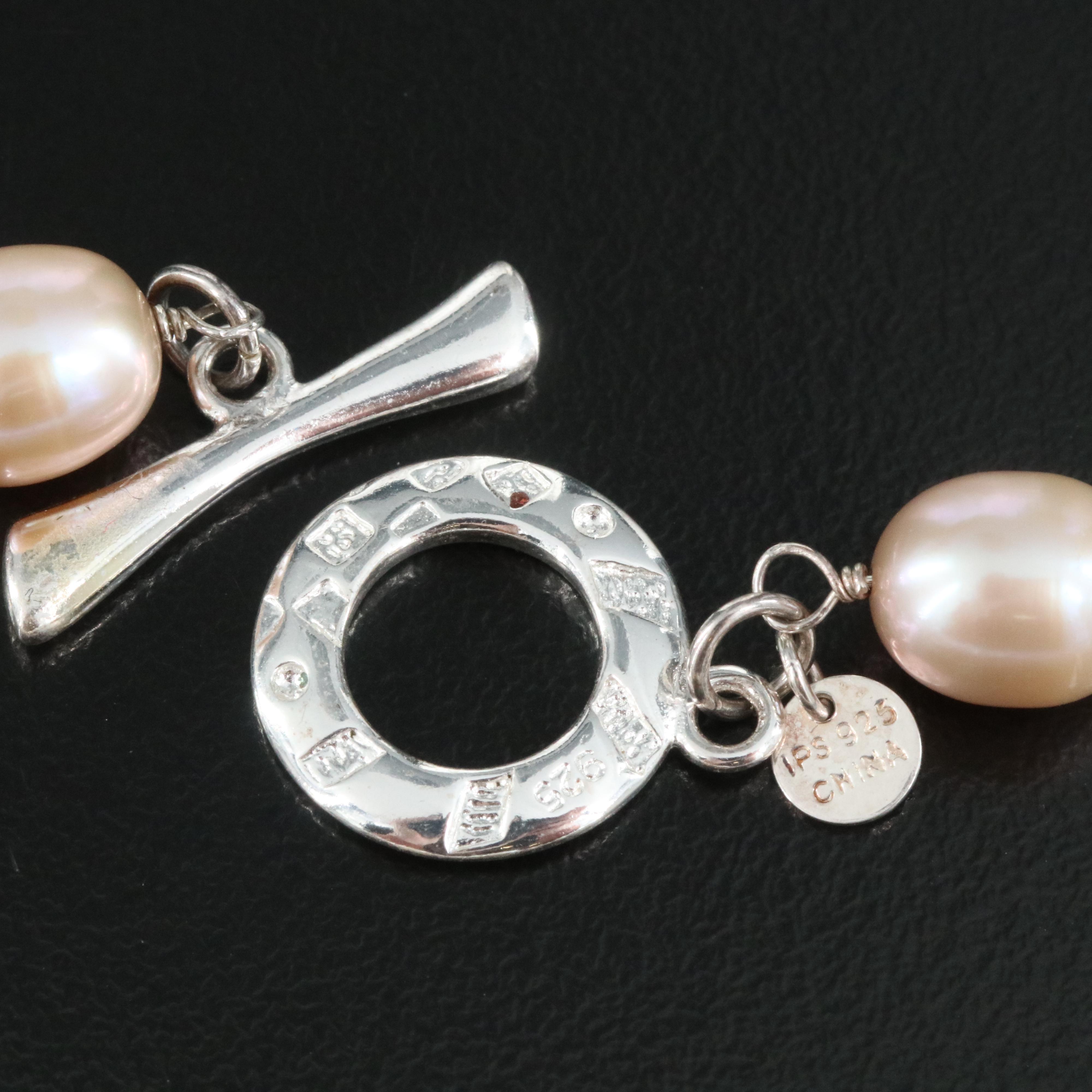 Multi Strand Sterling Pearl Necklace