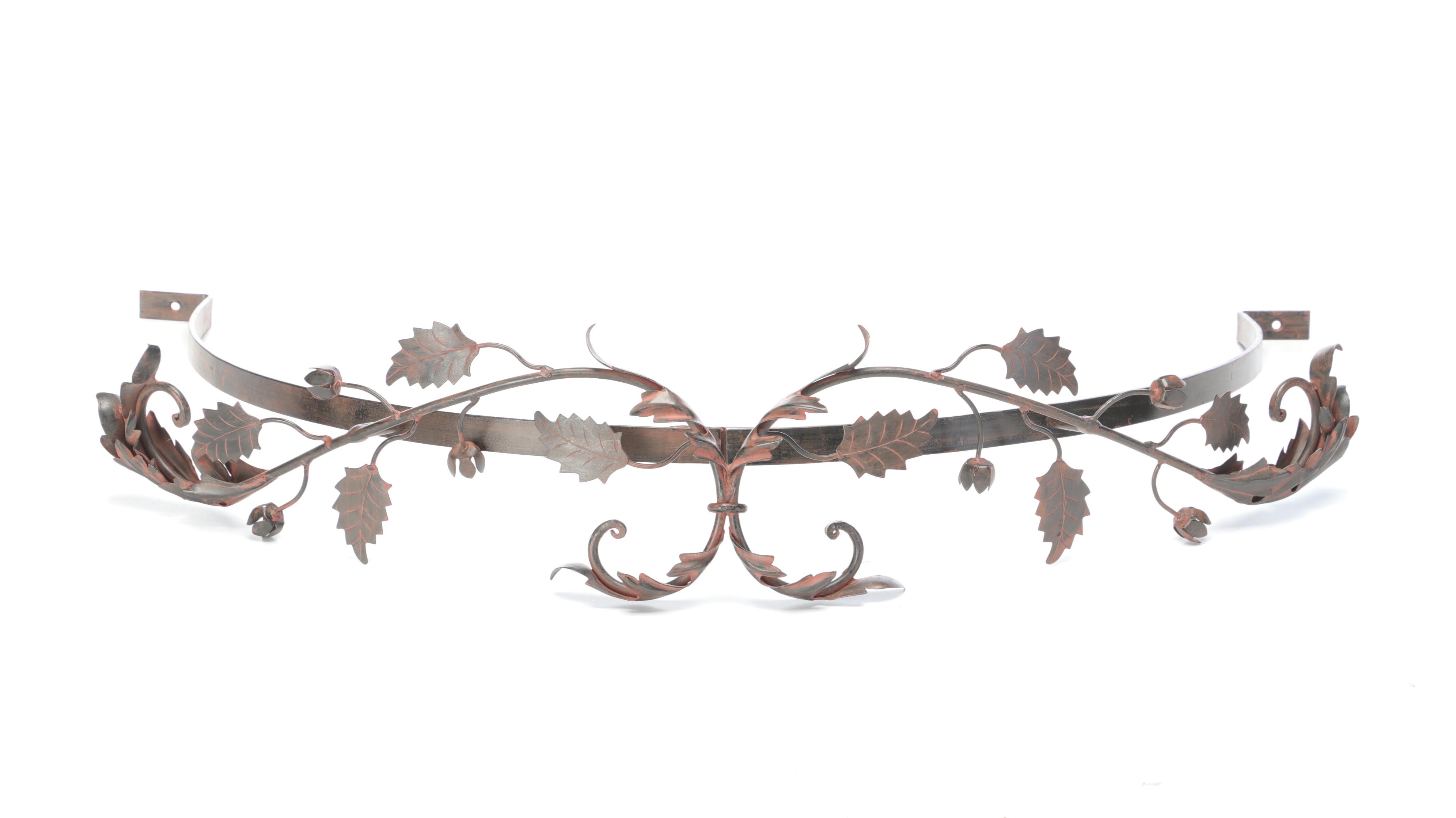 Bronzed Metal Bed Canopy Crown Wall Mount Frame