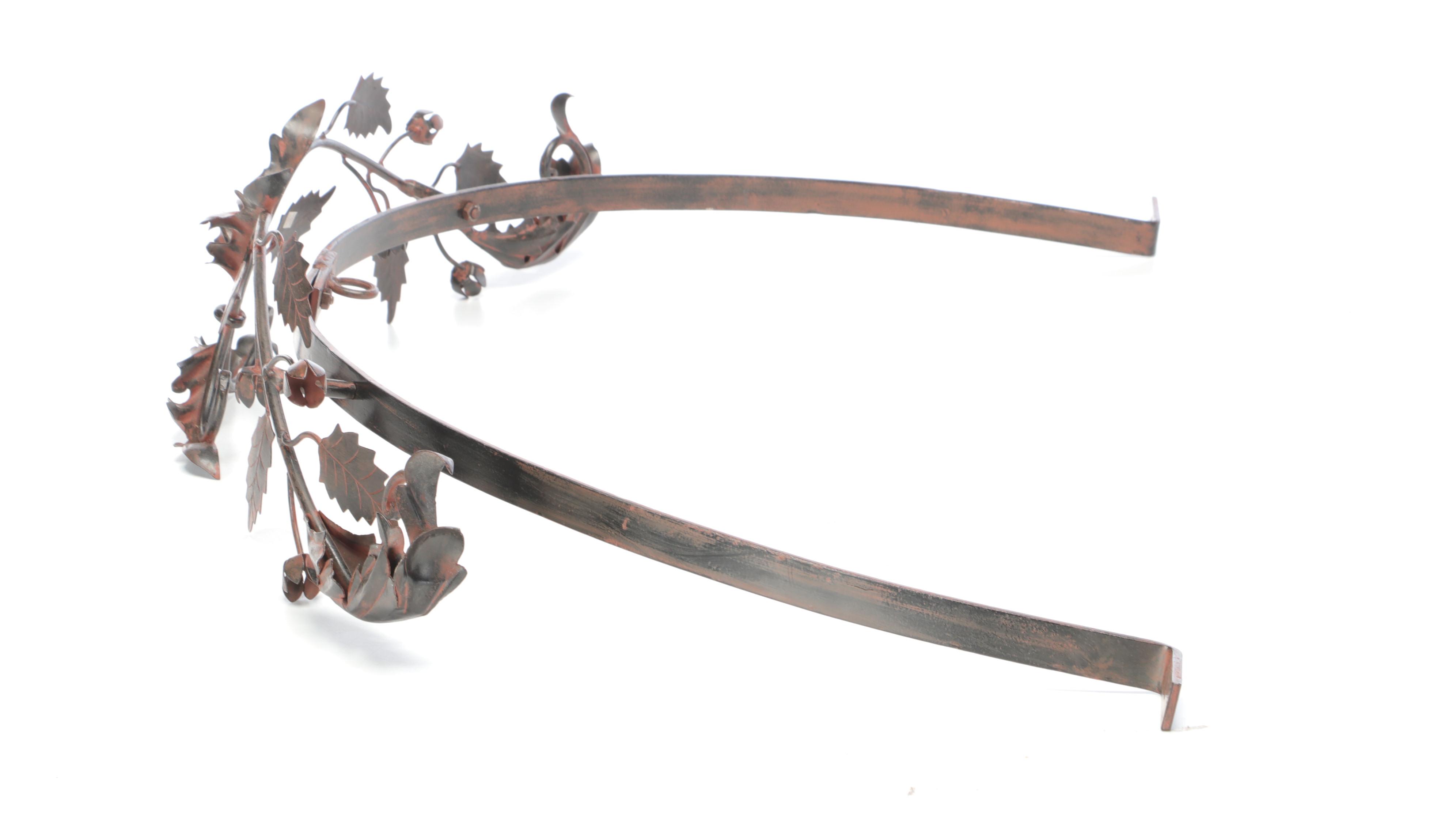 Bronzed Metal Bed Canopy Crown Wall Mount Frame