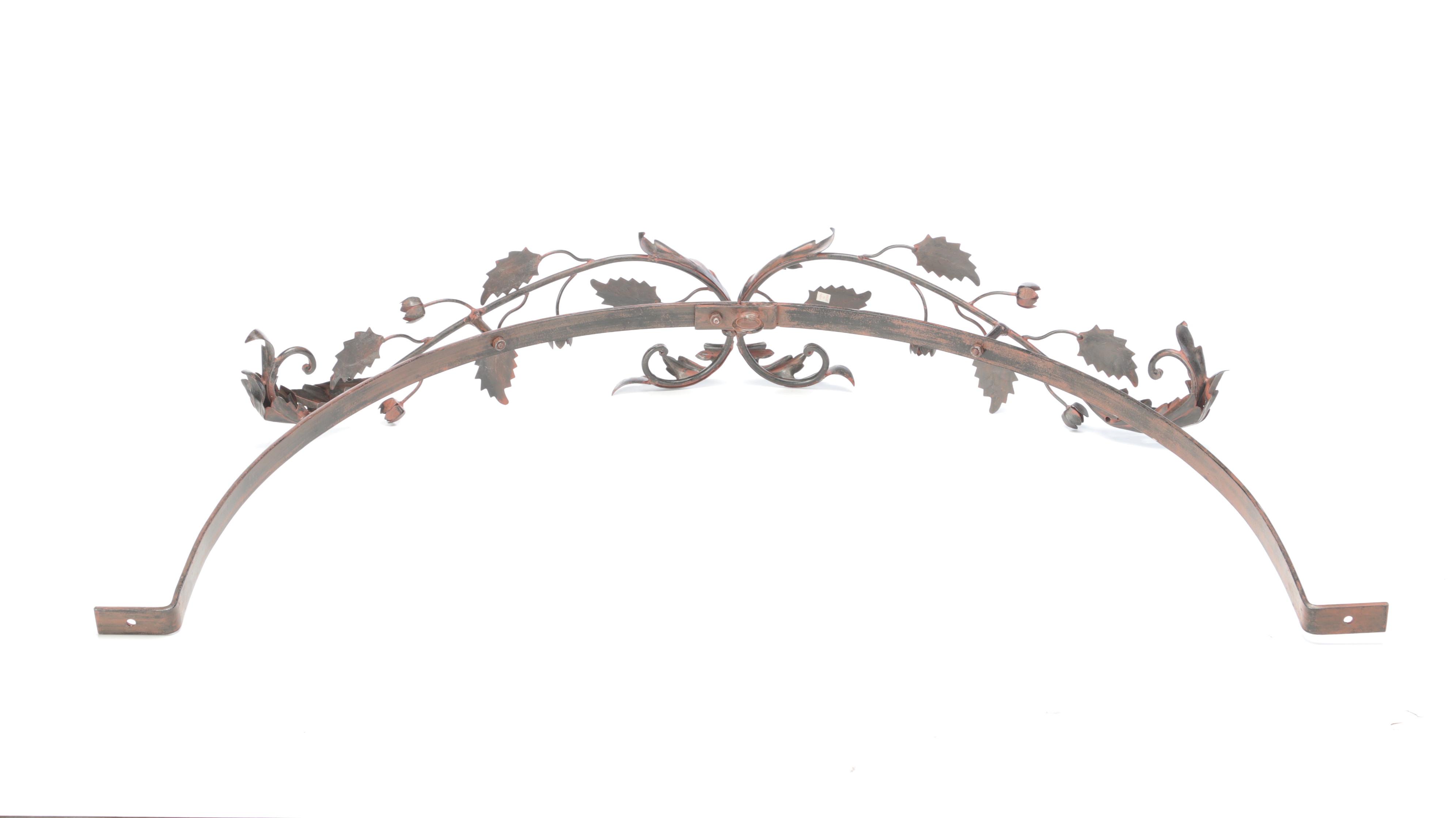 Bronzed Metal Bed Canopy Crown Wall Mount Frame