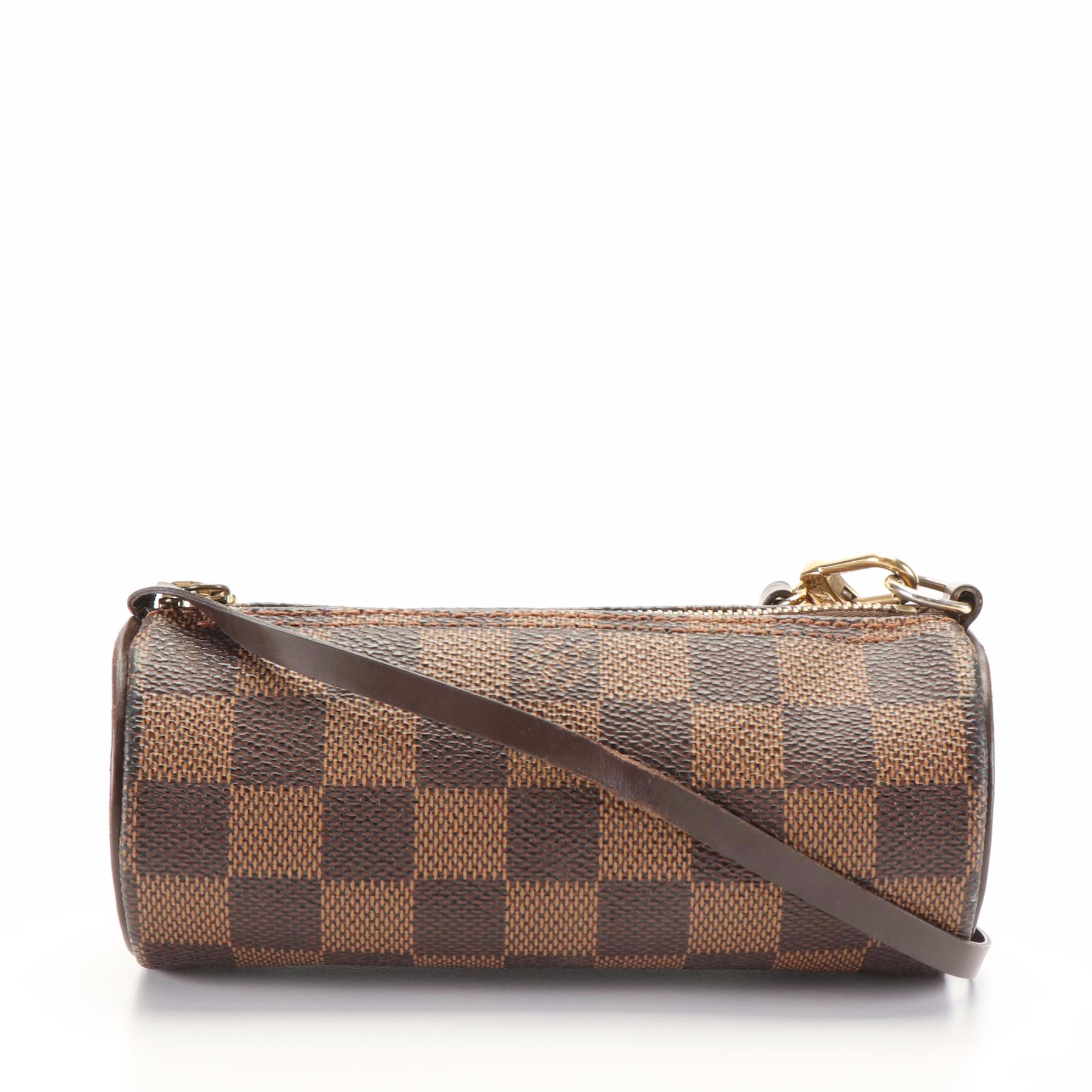 Louis Vuitton Mini Papillon Pochette in Brown Damier Ebene Coated Canvas