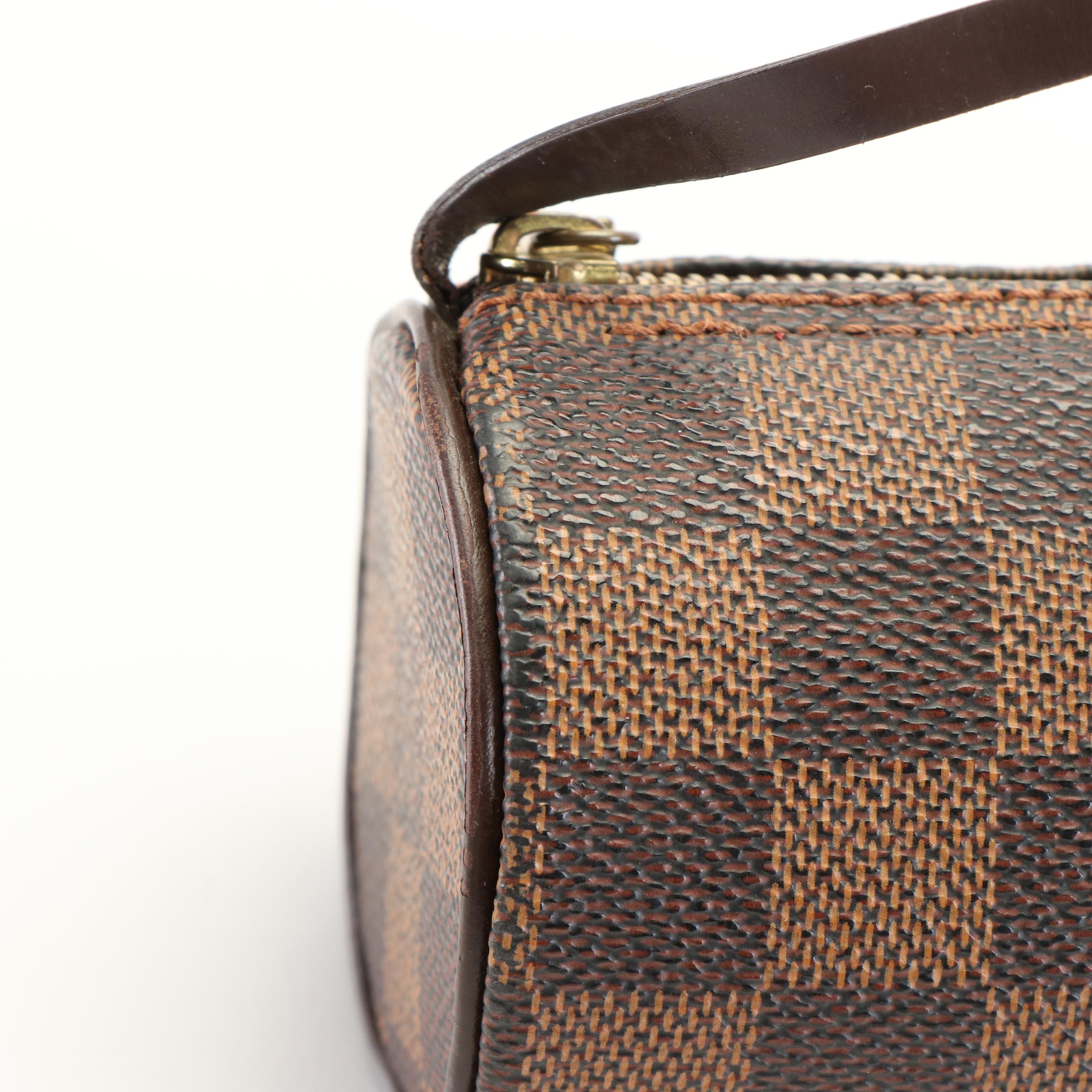 Louis Vuitton Mini Papillon Pochette in Brown Damier Ebene Coated Canvas