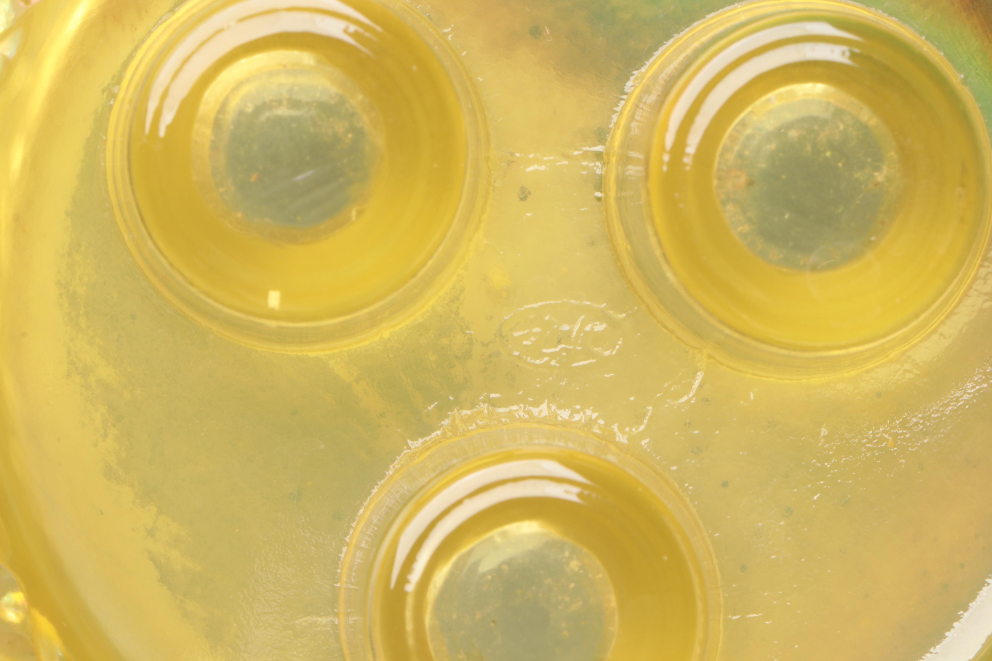 Fenton Yellow Hobnail Glass Epergne