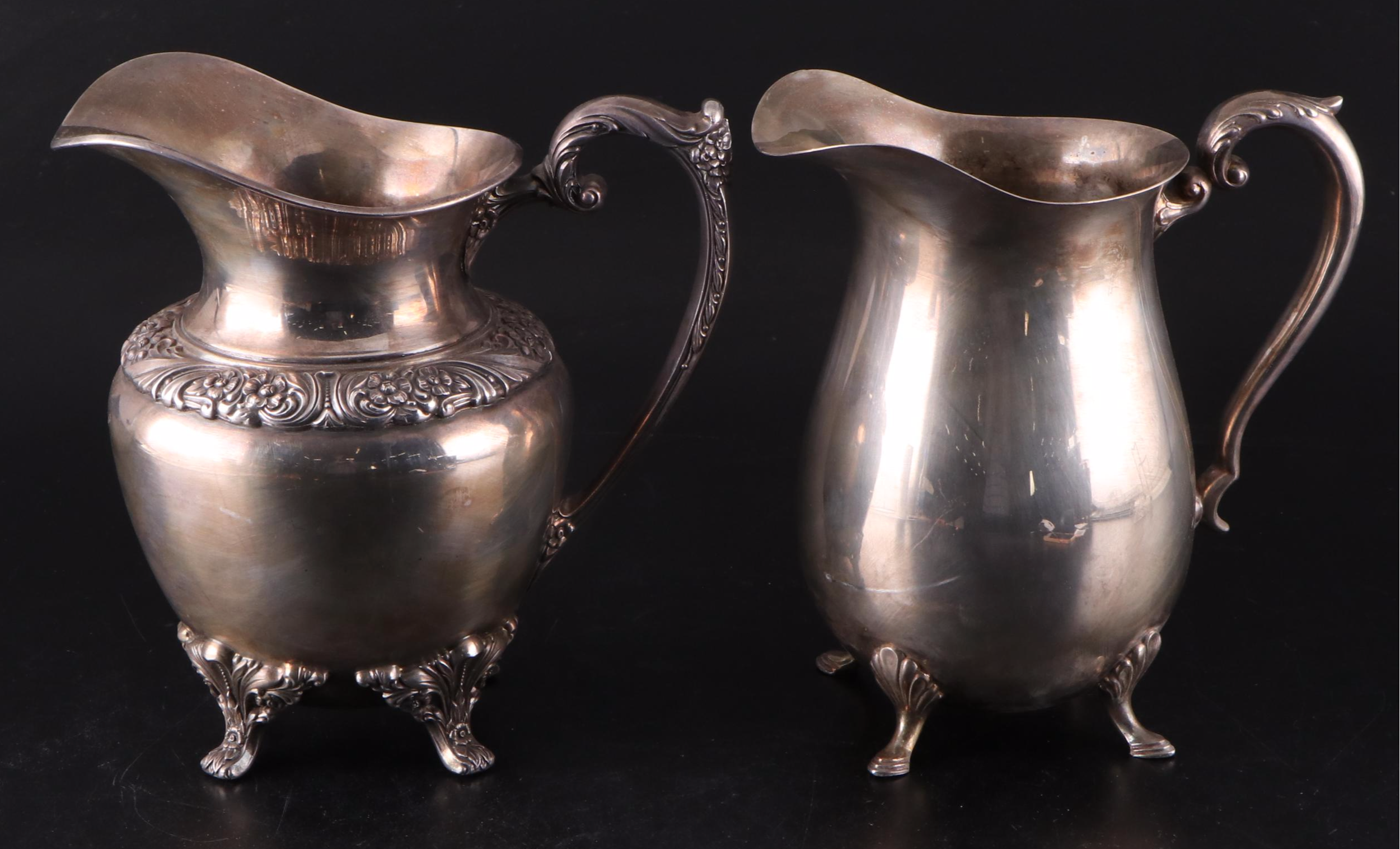 Wm Rogers & Sons Silver Plate Pitcher with Other Silver Plate Pitchers and More