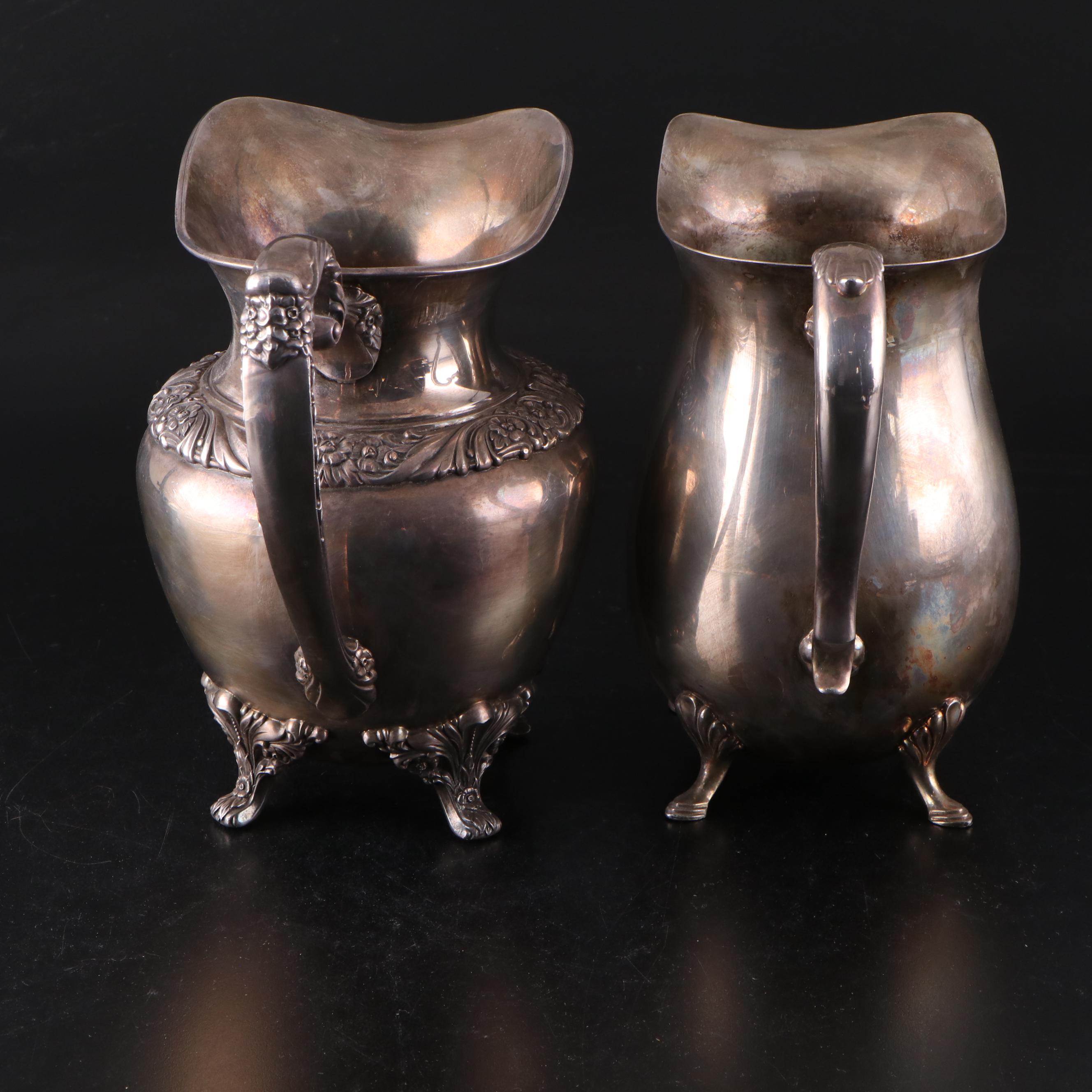 Wm Rogers & Sons Silver Plate Pitcher with Other Silver Plate Pitchers and More