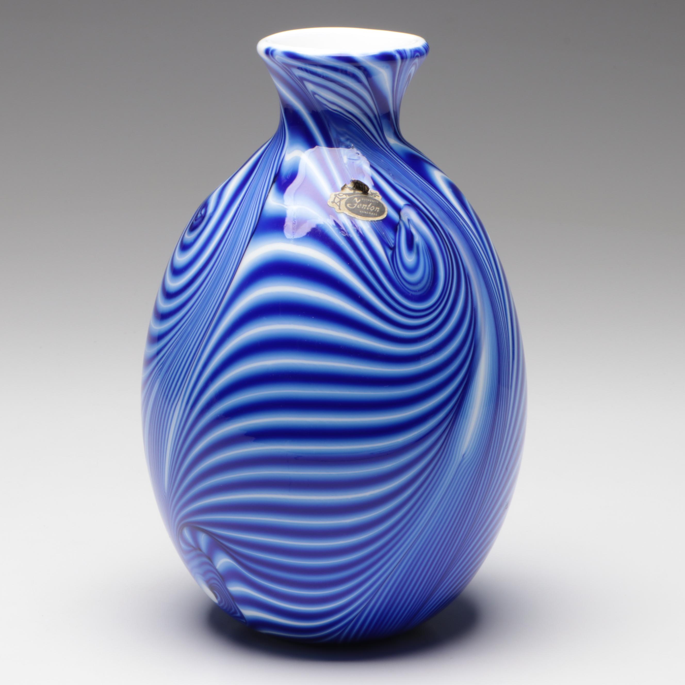 Dave Fetty for Fenton Labyrinth Limited Edition Glass Vase, 1975