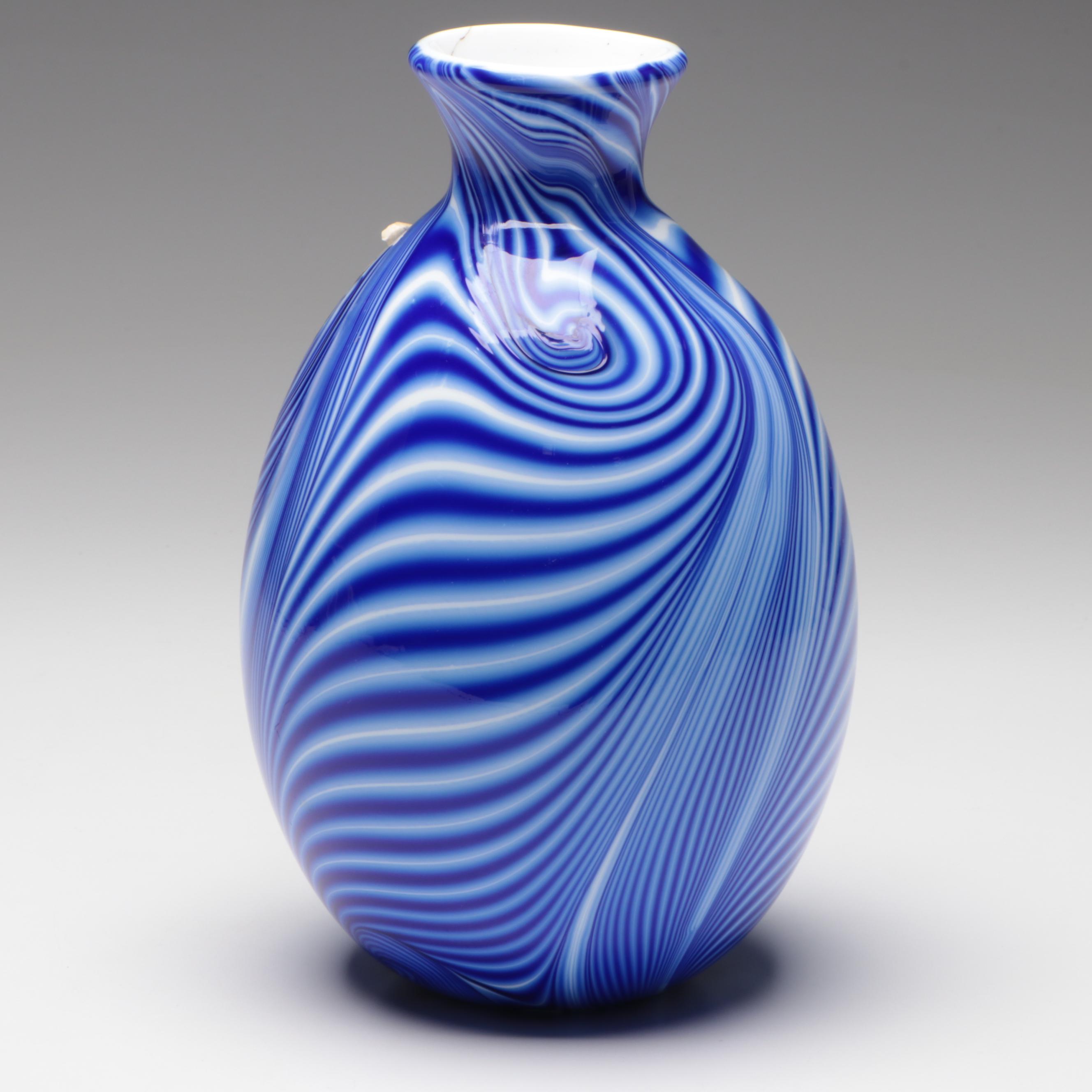 Dave Fetty for Fenton Labyrinth Limited Edition Glass Vase, 1975
