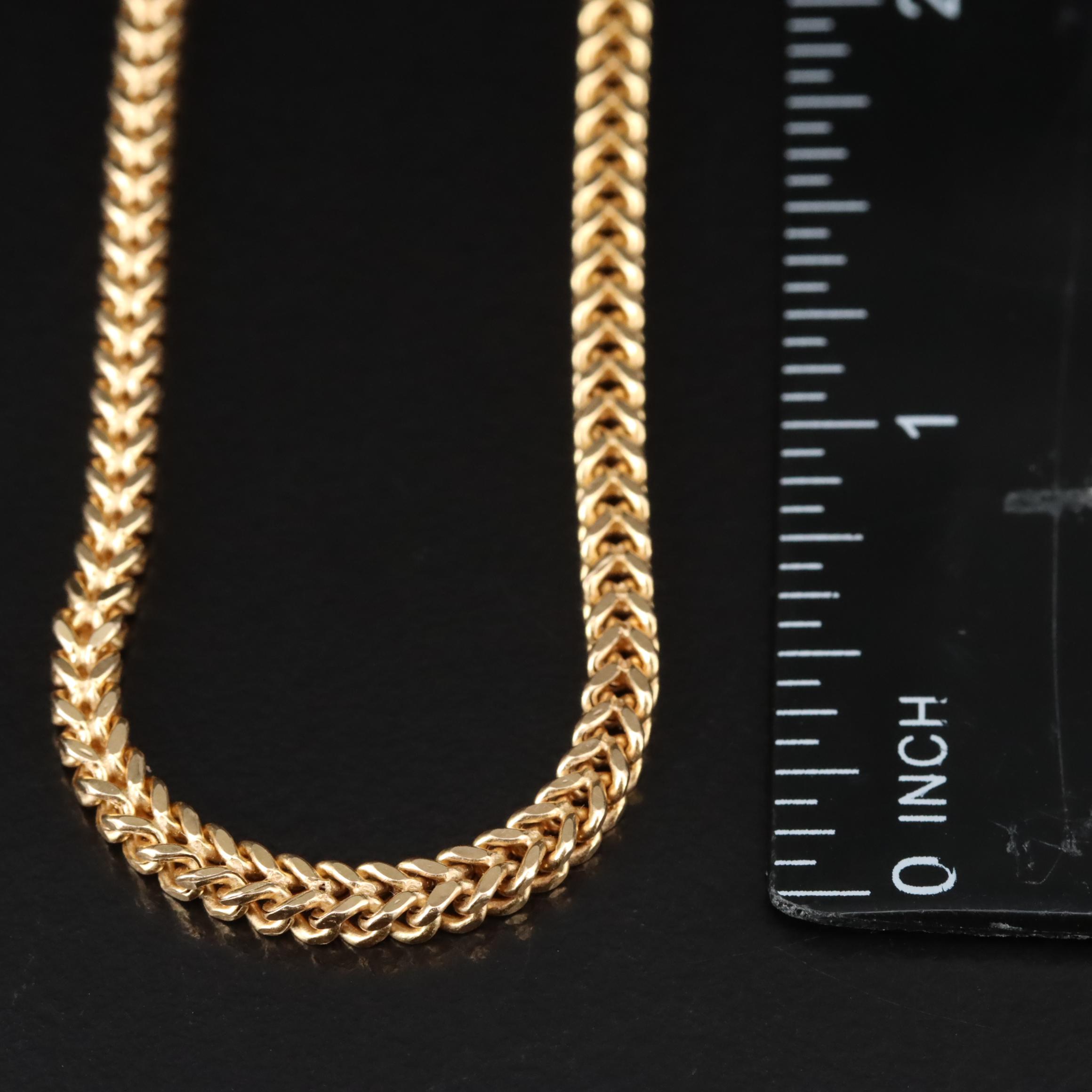 14K Wheat Chain Necklace