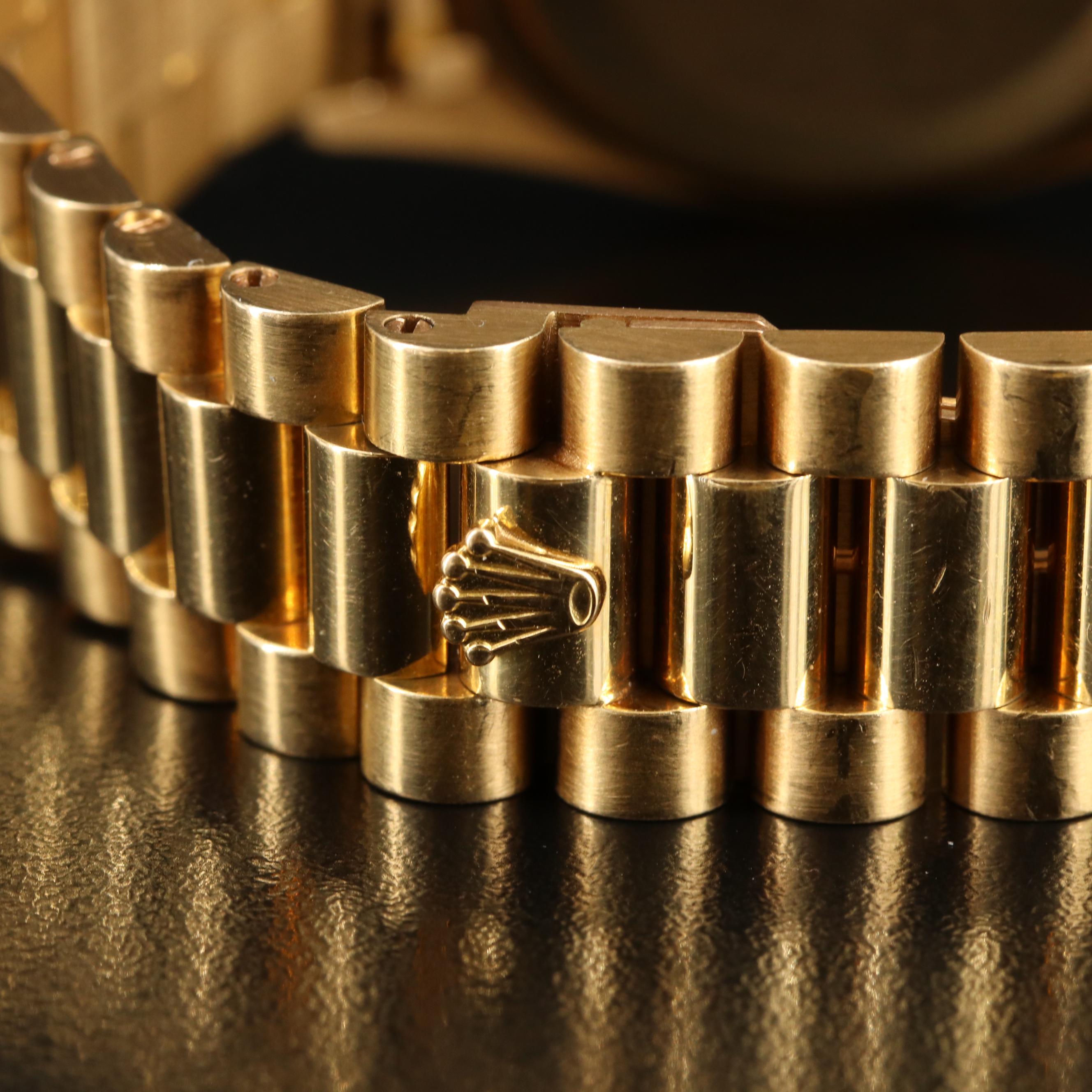 1987 Rolex 18k Day-Date 2.16 CTW Custom Diamond Dial & Bezel Watch