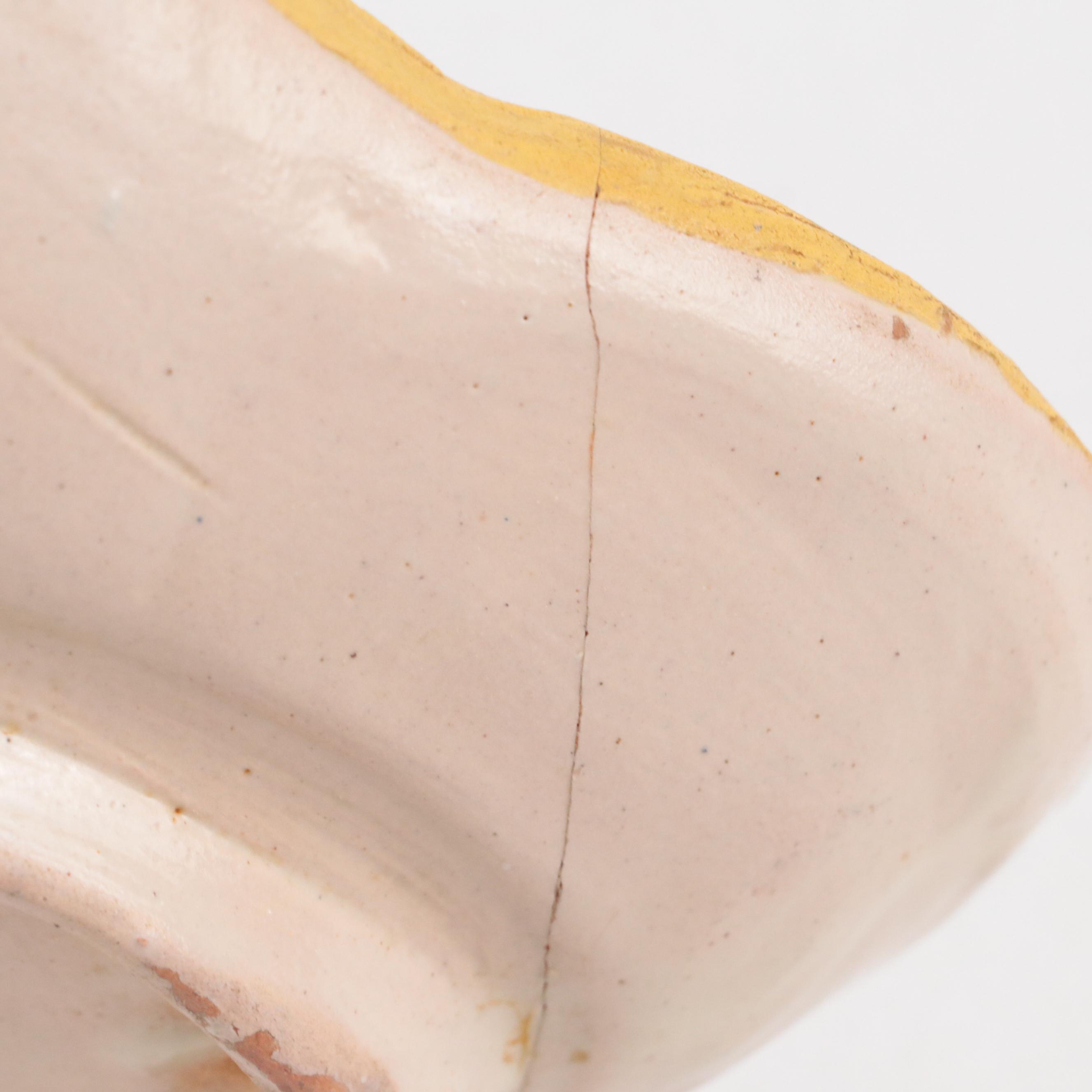 Hand-Painted Majolica Pottery Jugs and Quatrefoil Bowl