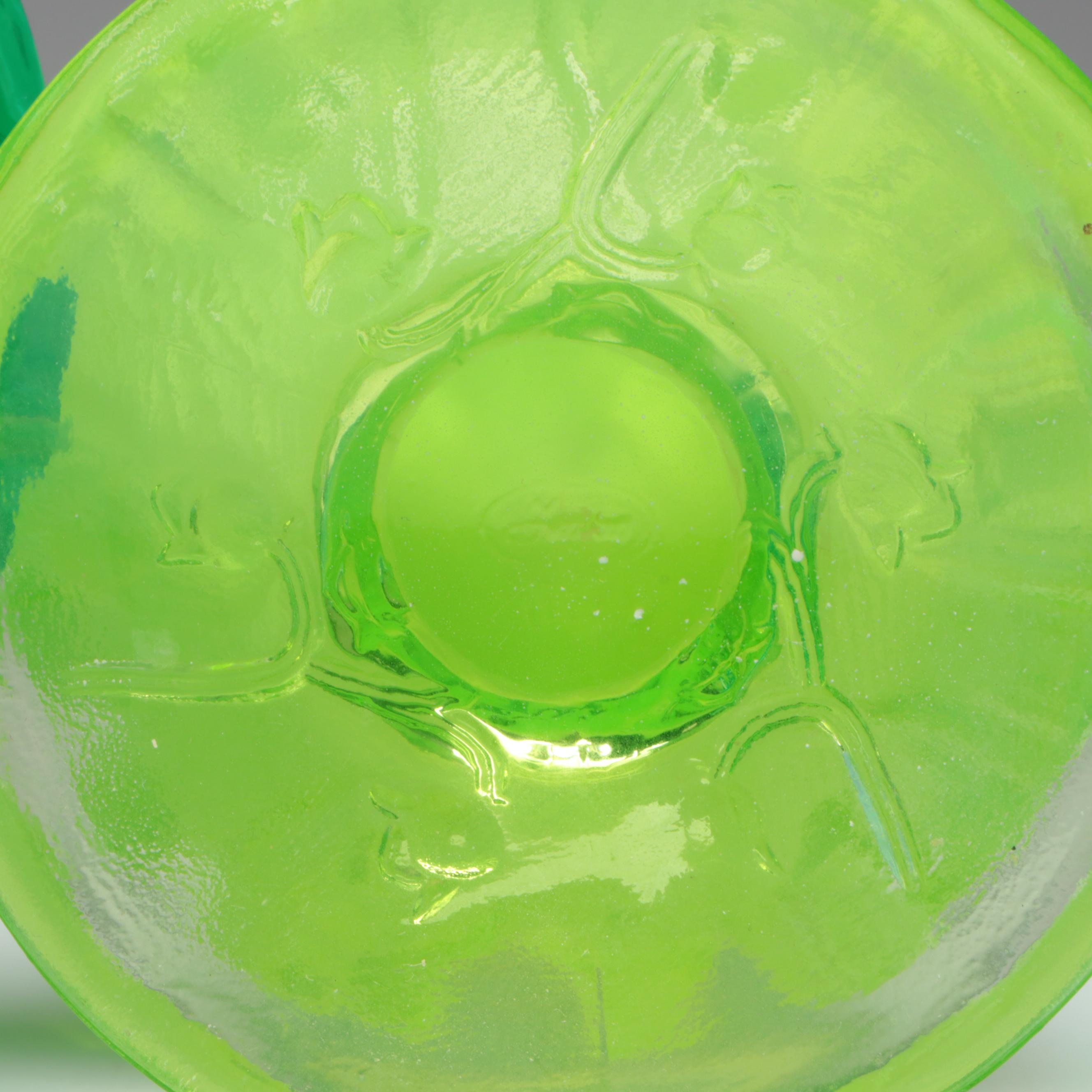 Fenton Blue, Aqua and Green Opalescent, Fostoria Heirloom Swung Glass Vases