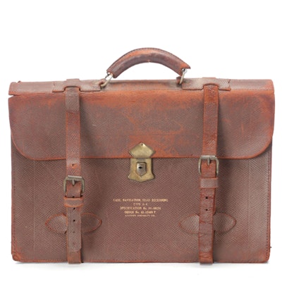 U.S. Army Type A-4 Leather Navigator's Briefcase, Mid-20th Century