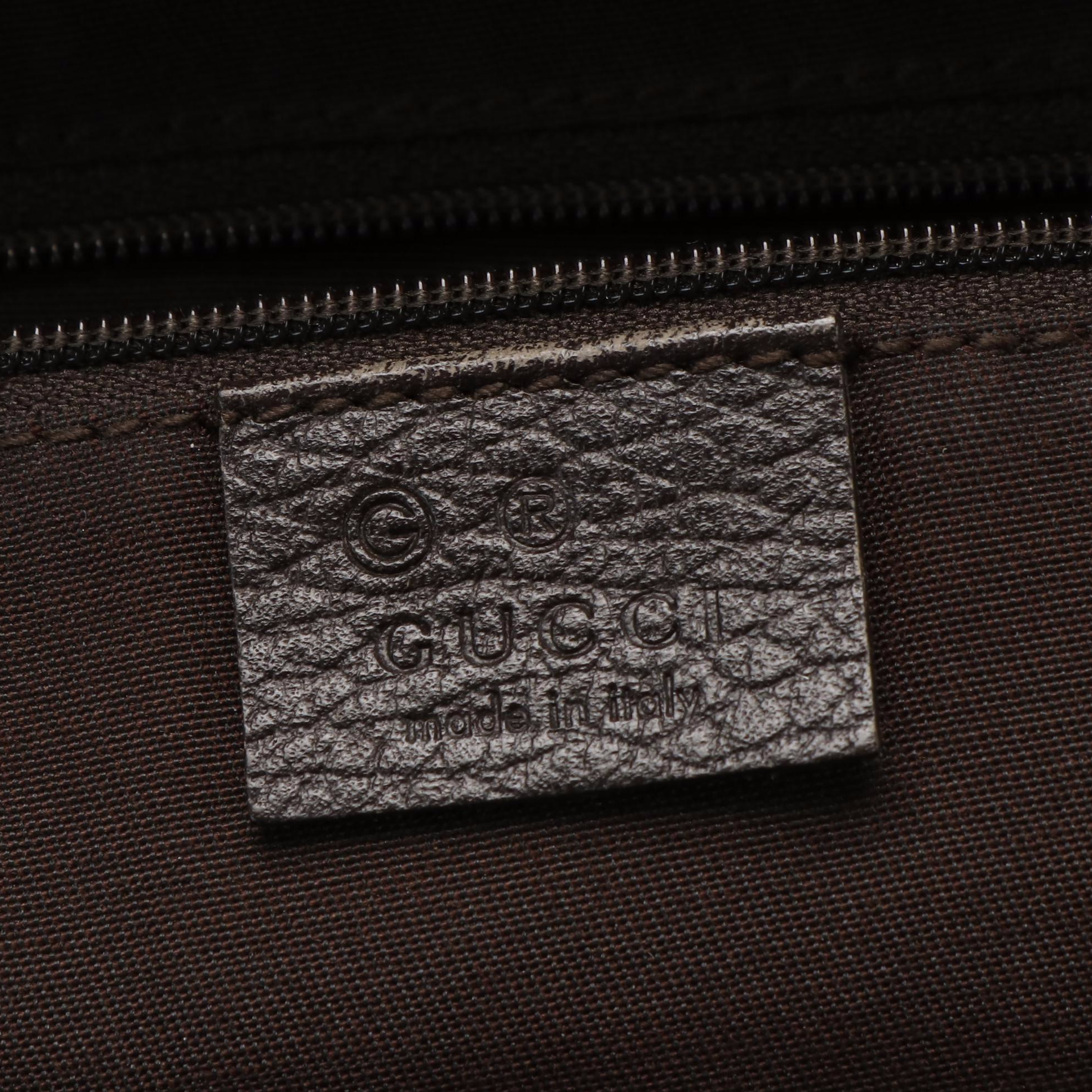 Gucci Princy Boston Bag in Brown GG Canvas and Leather