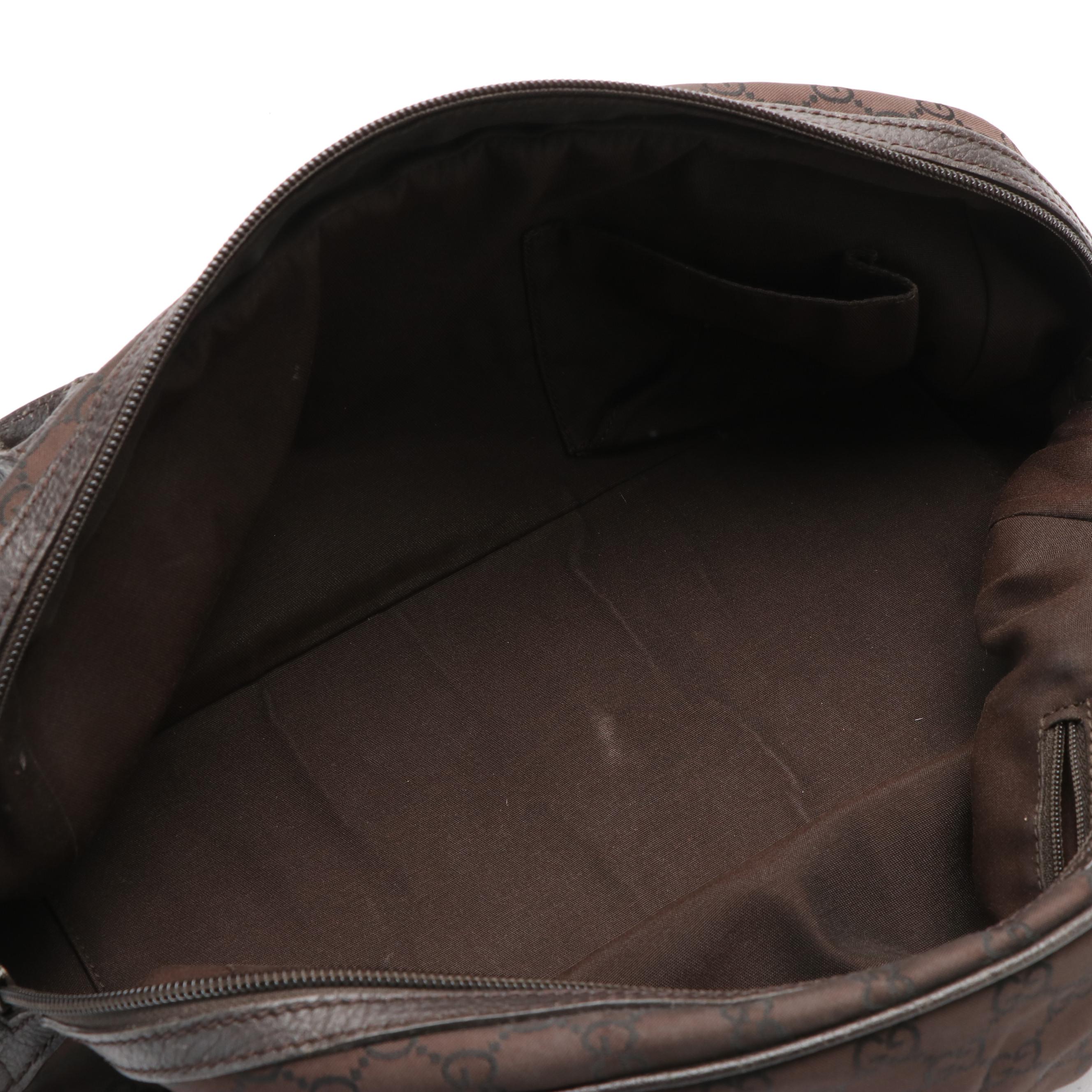 Gucci Princy Boston Bag in Brown GG Canvas and Leather