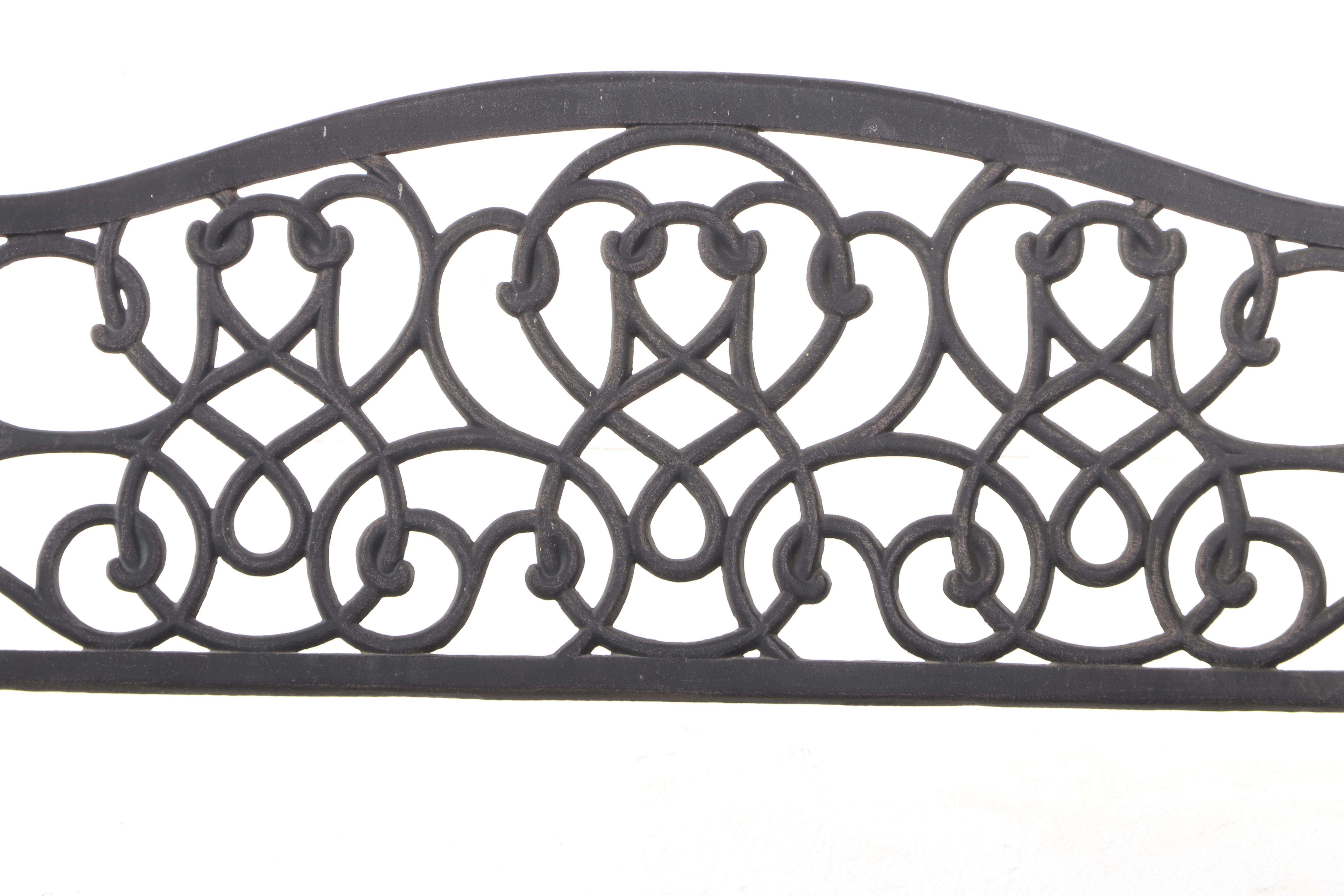 Powder-Coated and Cast Aluminum Garden Bench