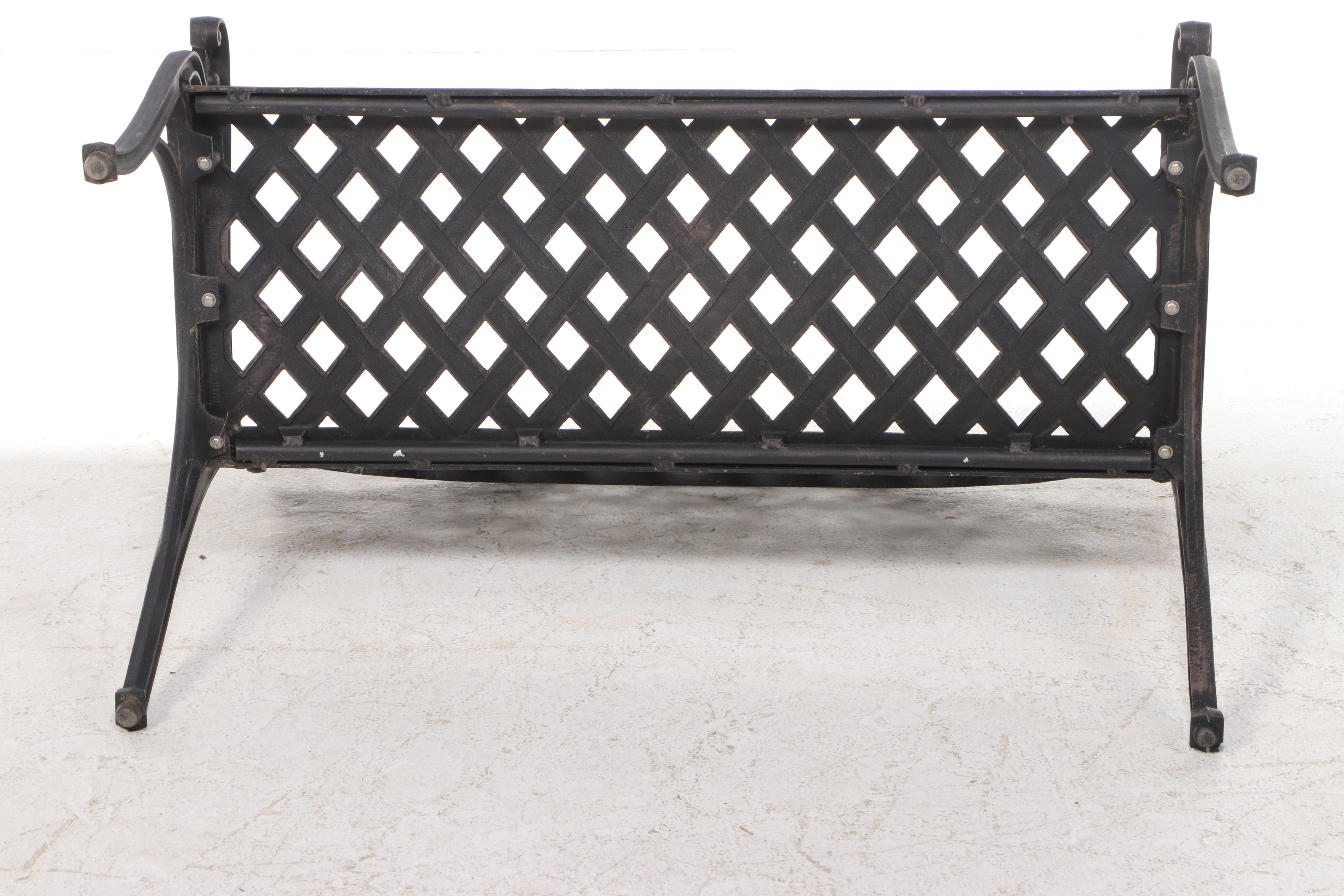 Powder-Coated and Cast Aluminum Garden Bench