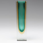 Murano Glass Sommerso Vase, Mid to Late 20th Century