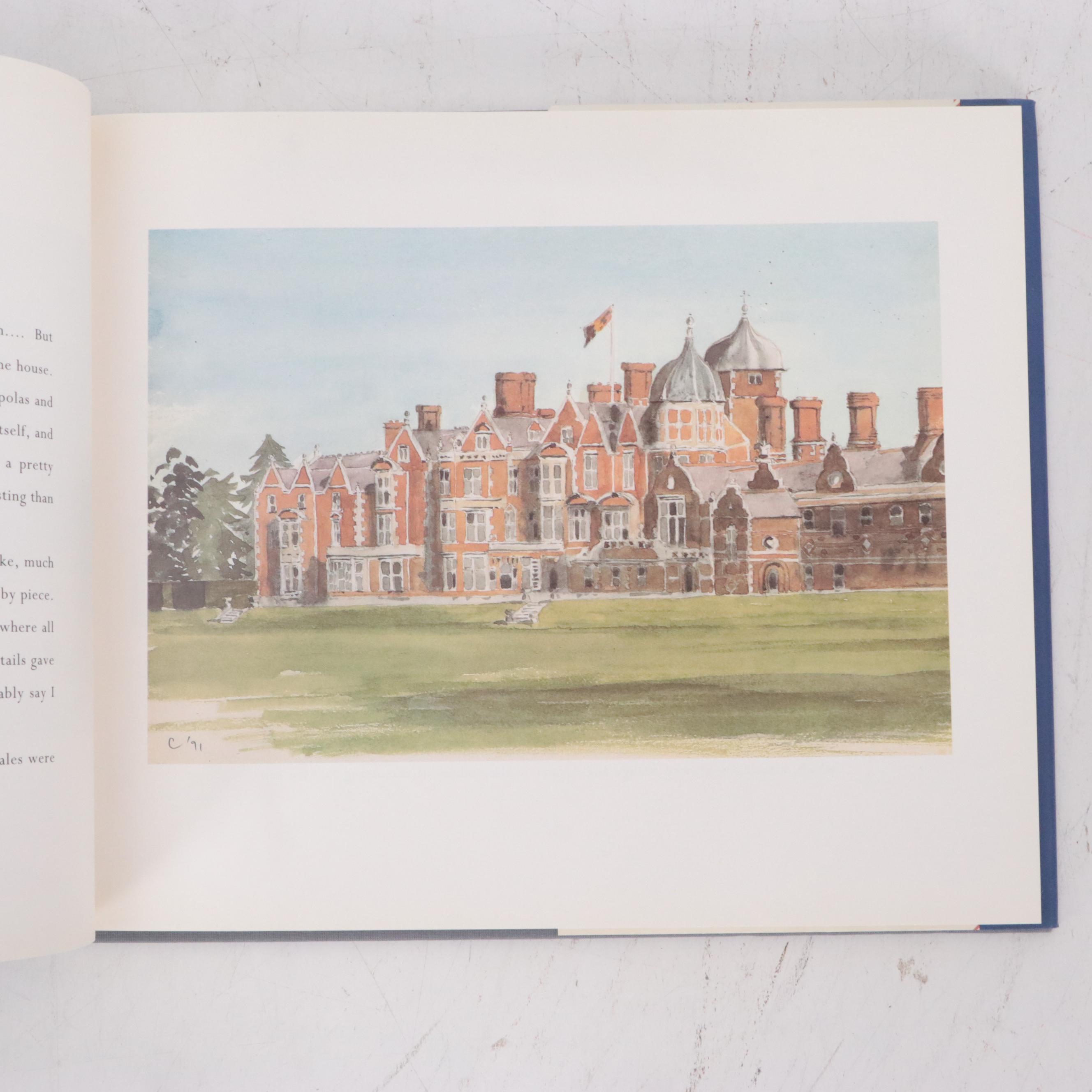 King Charles III Watercolor Painting "Cottage with Spring Flowers, Sutherland"