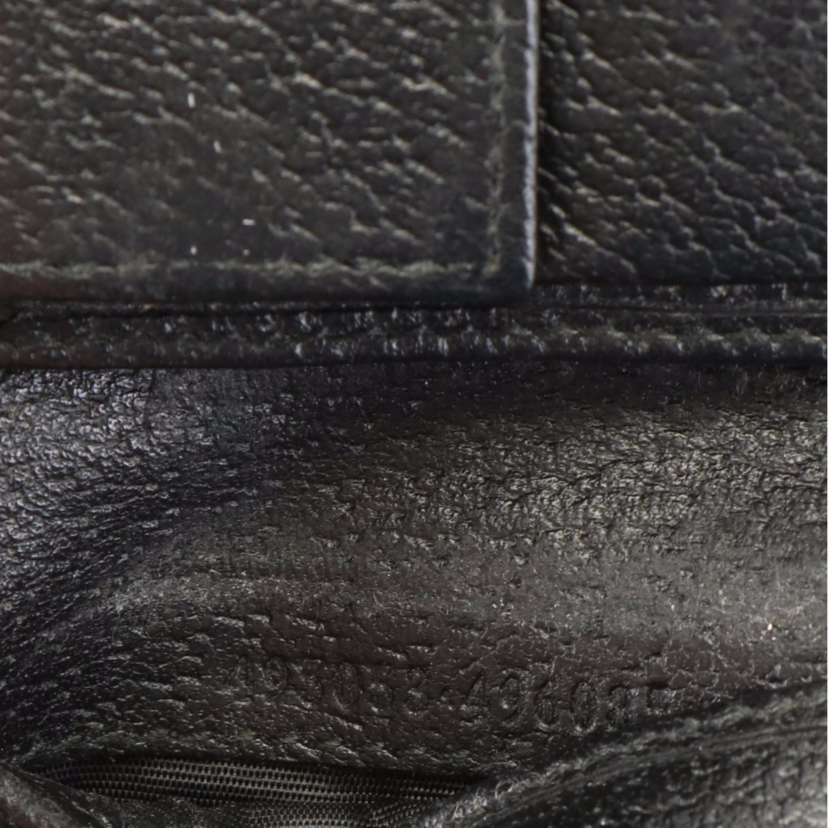 Gucci Gold Bee Star Black Leather Bifold Wallet