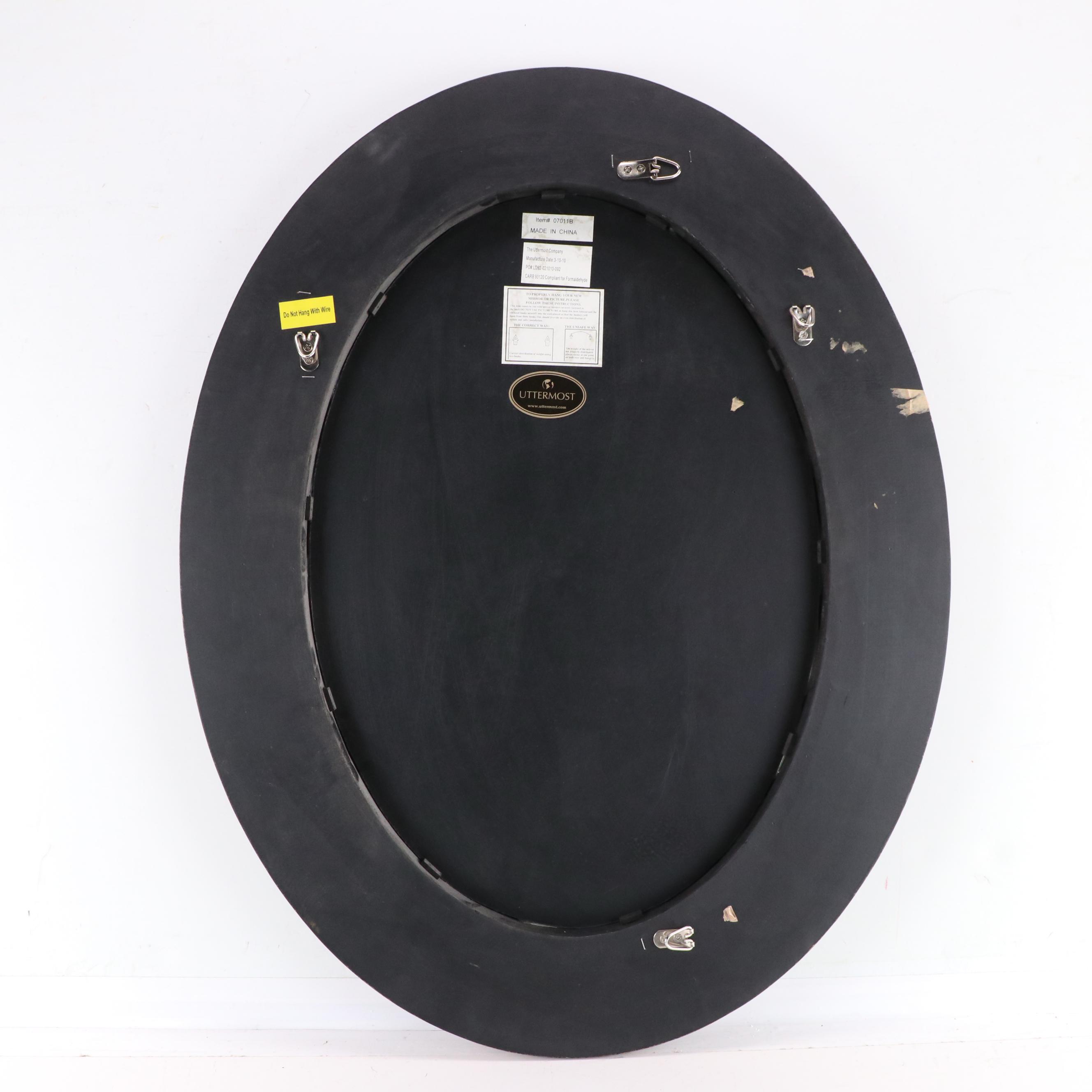 Uttermost Oval Composition and Beveled Glass Wall Mirror