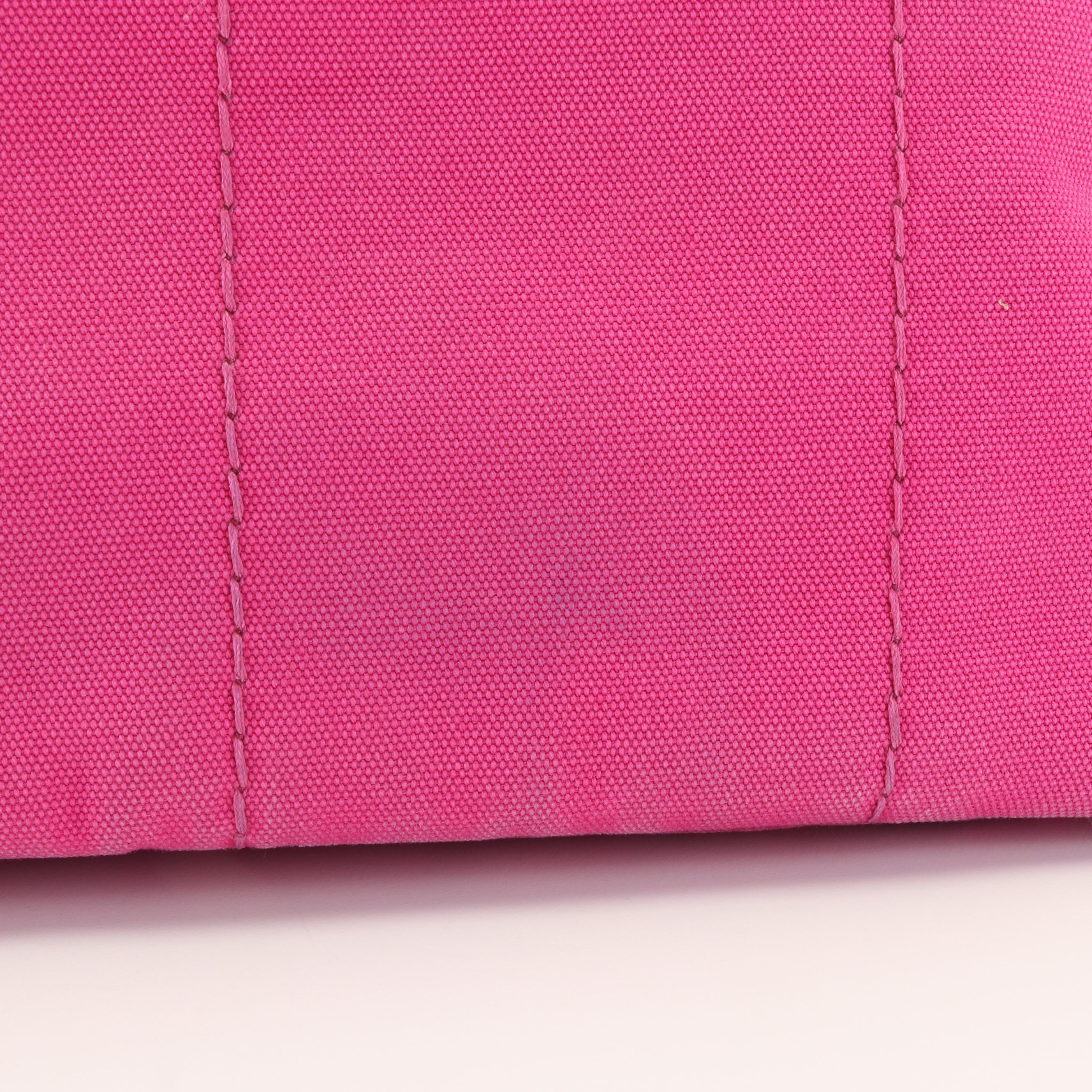 Prada Canapa Tote in Pink Canvas