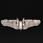 Sterling WWII US Army Air Corps Gunner Wing Uniform Pin