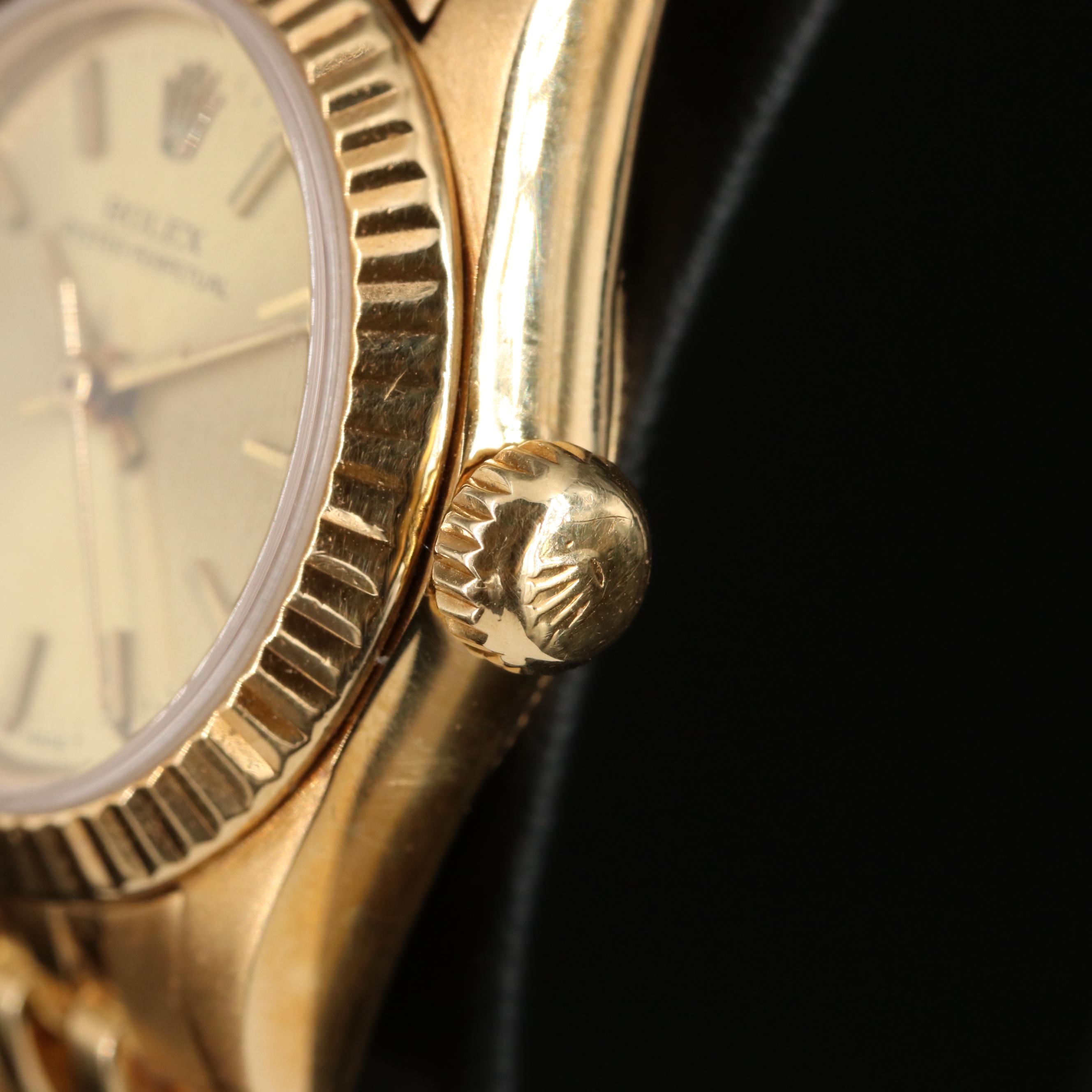 Rolex Oyster Perpetual 18K Yellow Gold 26MM Automatic Watch