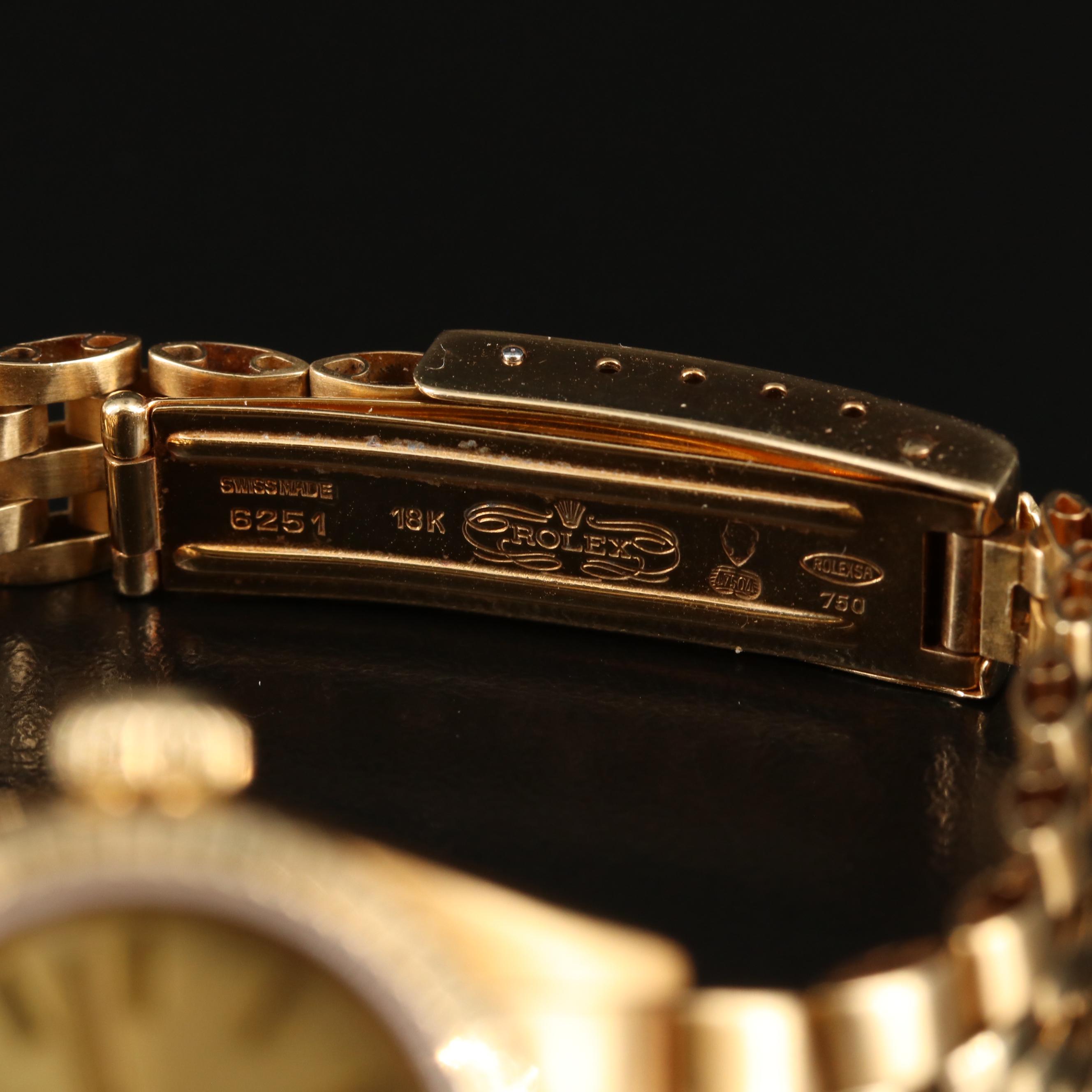 Rolex Oyster Perpetual 18K Yellow Gold 26MM Automatic Watch