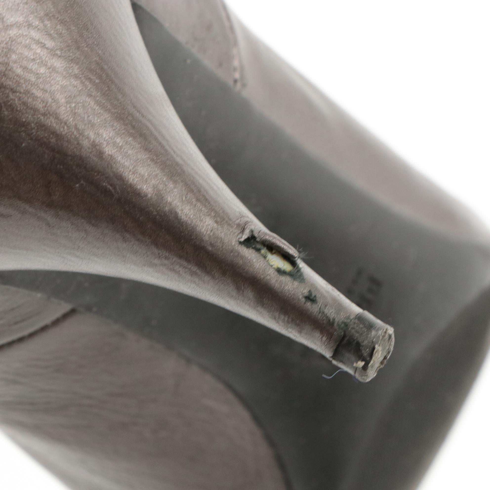 Prada Booties in Metallic Leather