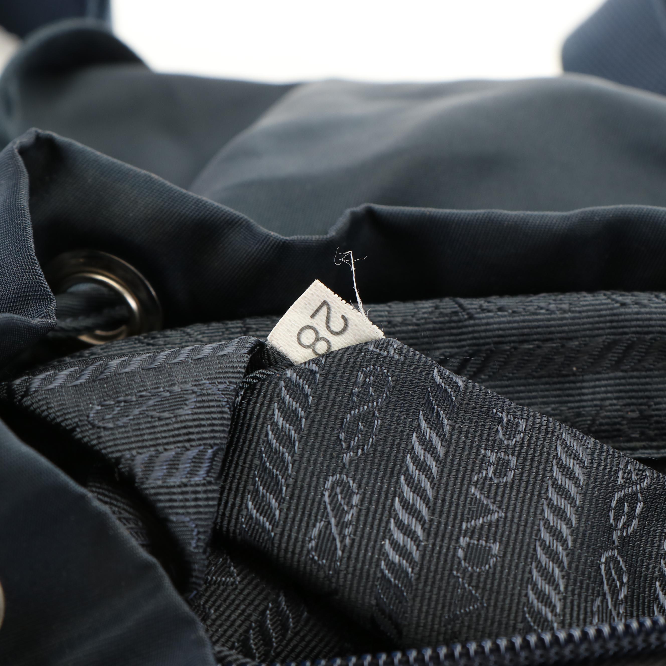 Prada Vela Oceano Blue Nylon and Leather Small Backpack