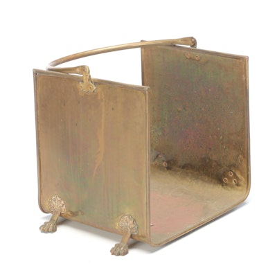 Brass Fireplace Log Carrier/Holder
