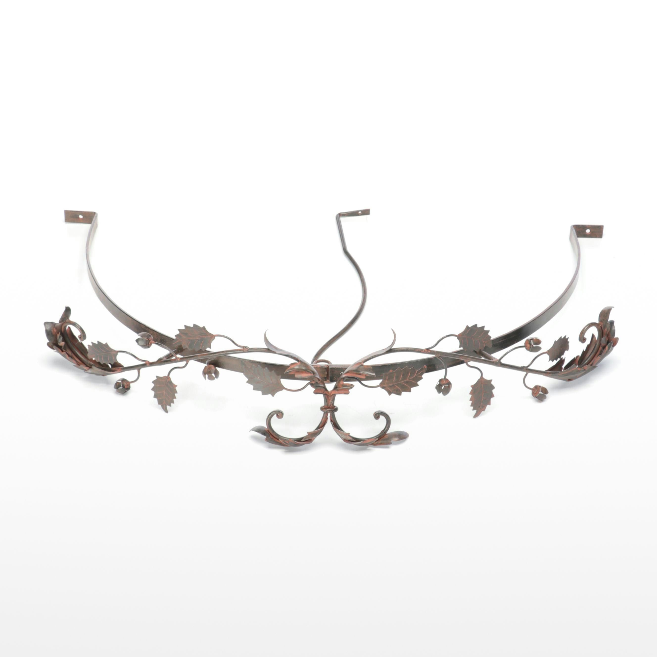 Bronzed Metal Bed Canopy Crown Wall Mount Frame