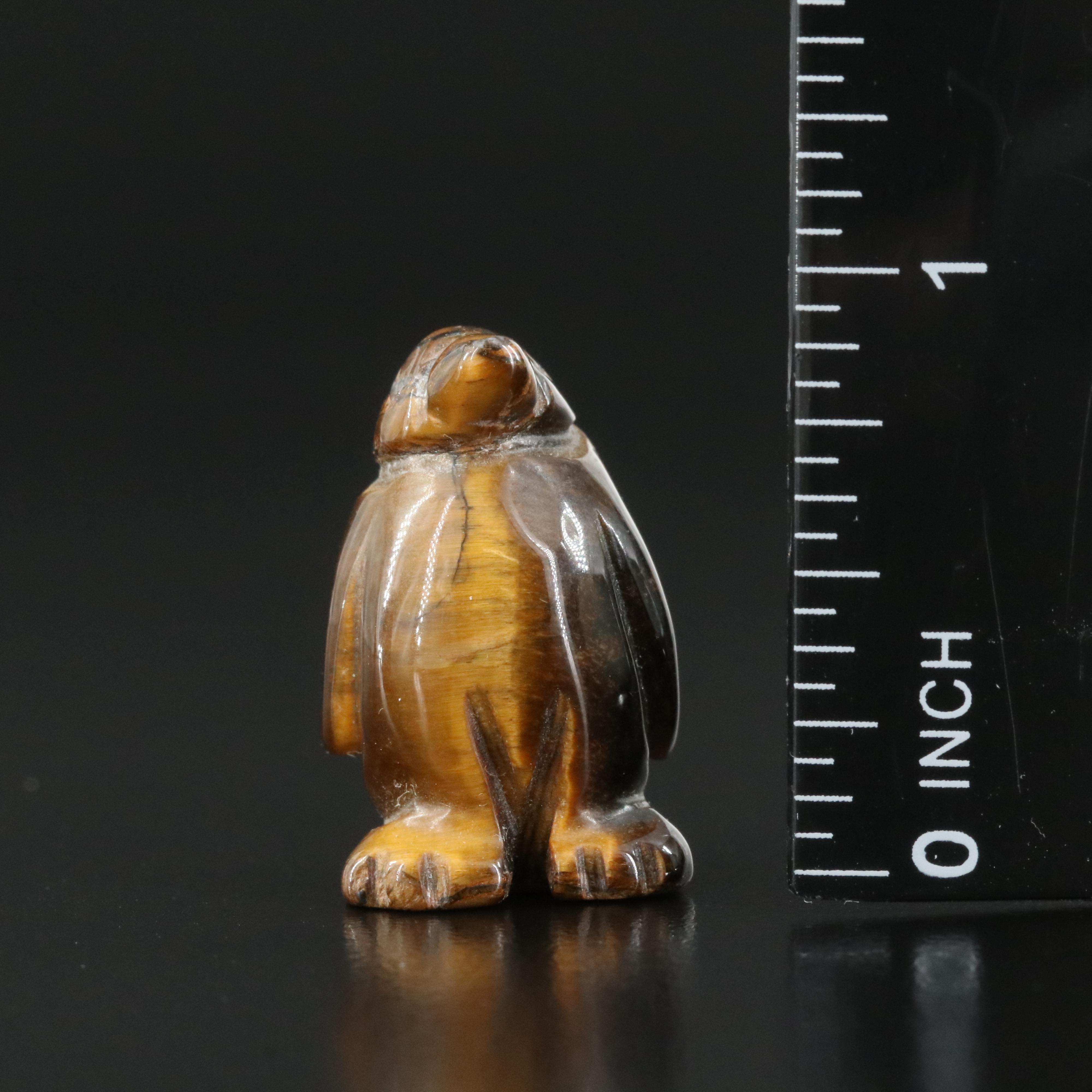Loose Tiger's Eye and Sodalite Carved Penguins