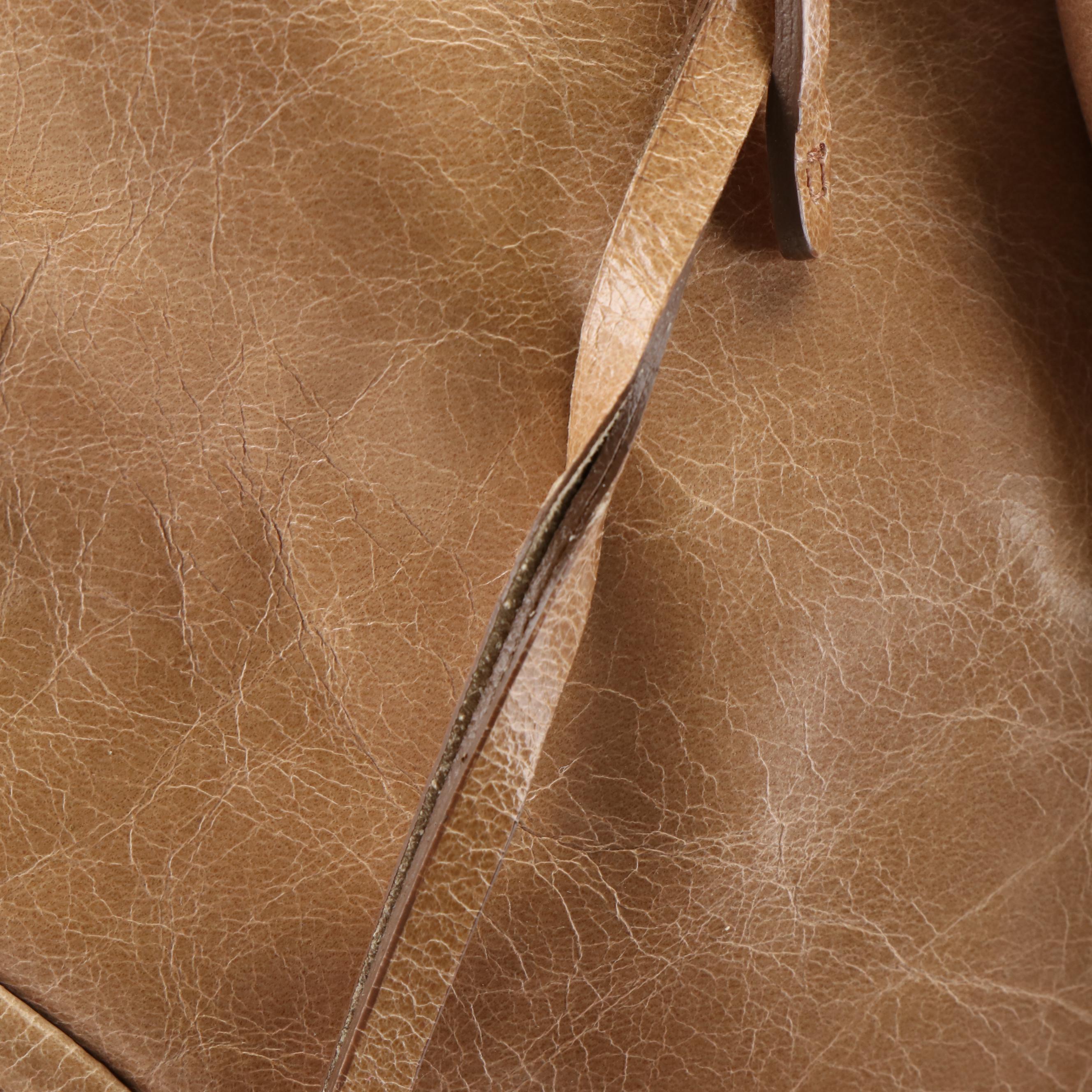 Prada Satchel in Beige Vitello Shine Leather