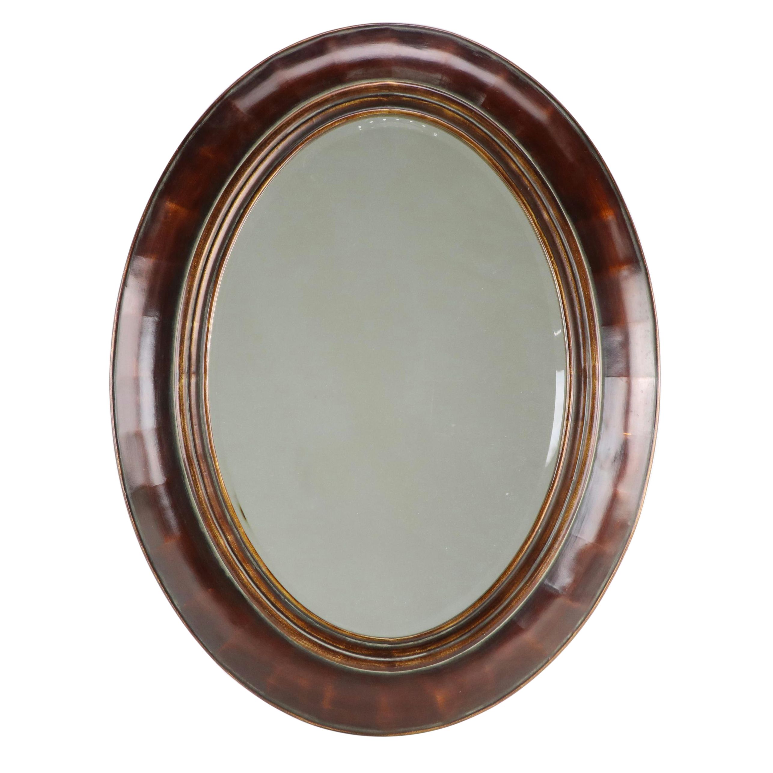 Uttermost Oval Composition and Beveled Glass Wall Mirror