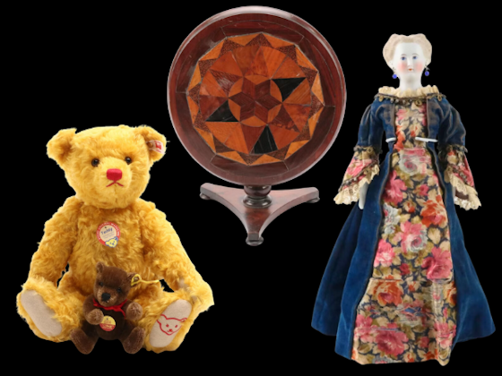 The Collection Of Sandie Gemp Featuring Antique Dolls, Steiff Bears & Miniatures