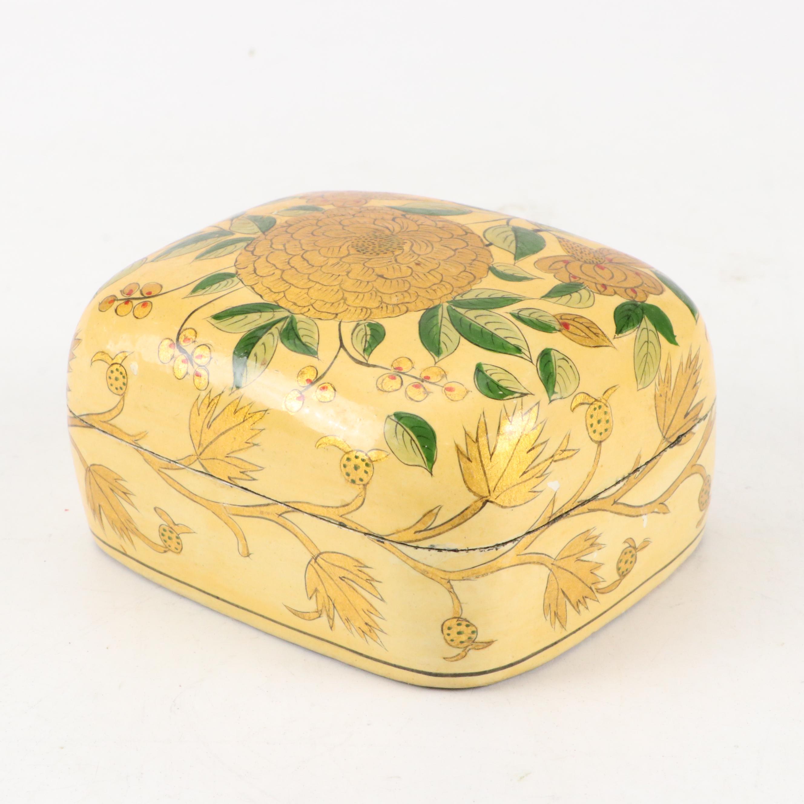 Mexican Handmade Clay Figurines with Indian Lacquerware Box and More