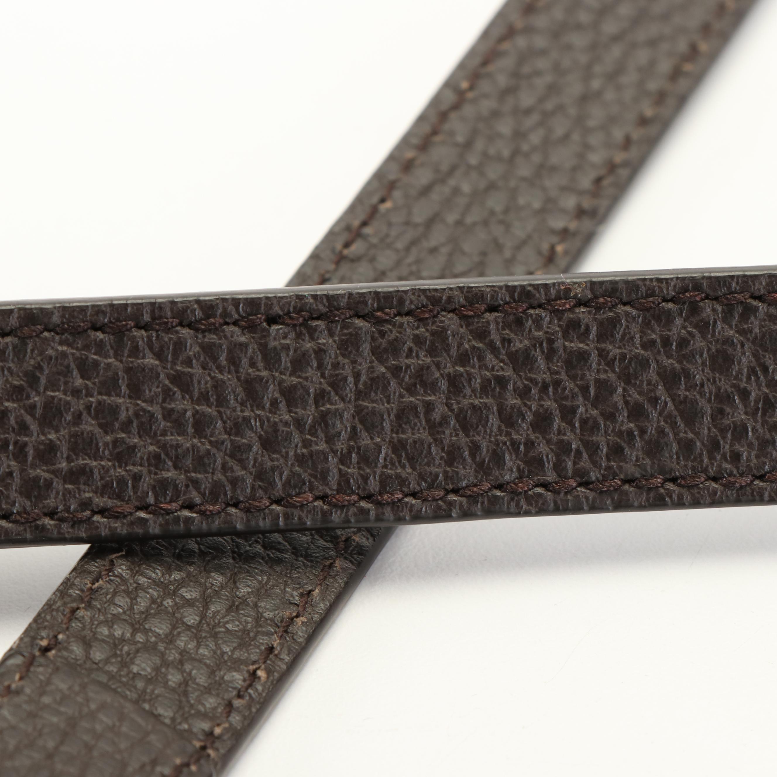 Gucci Brown Leather Detachable Shoulder Strap