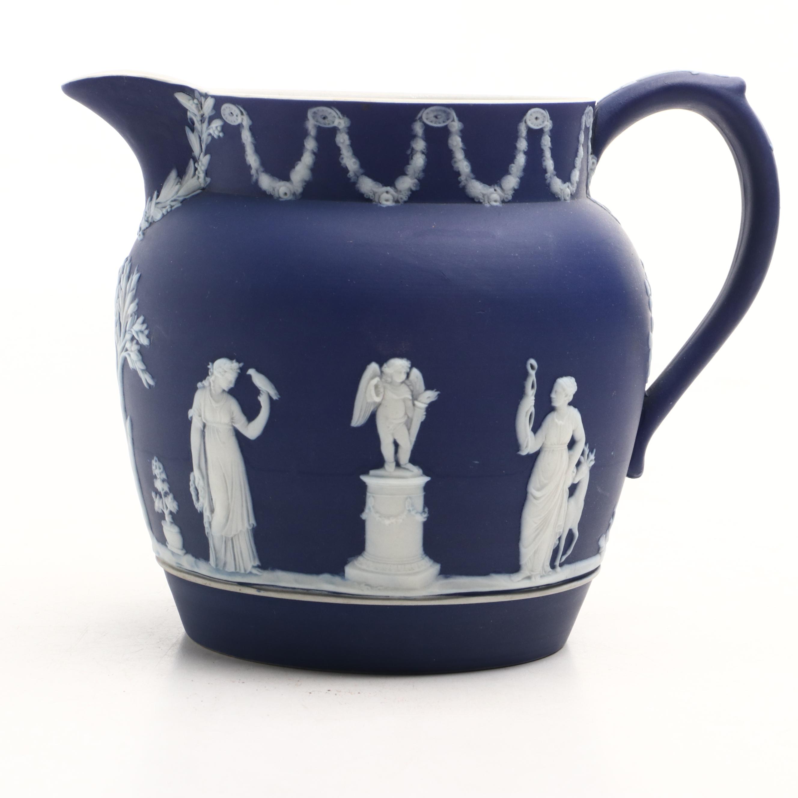 Wedgwood Earthenware Pitcher and Basin, Early to Mid-20th Century